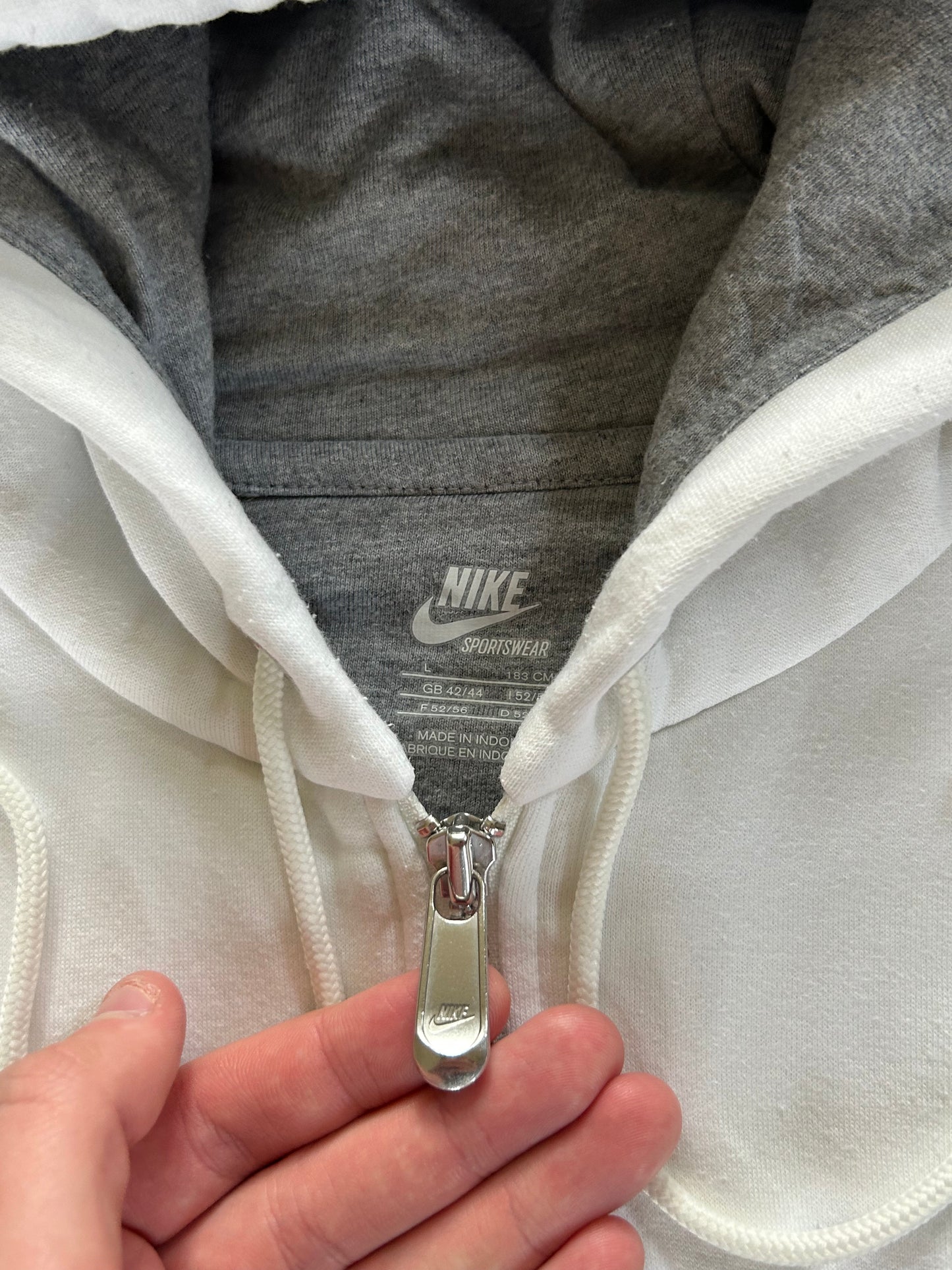 Vintage Nike full zip spell out hoodie (L)