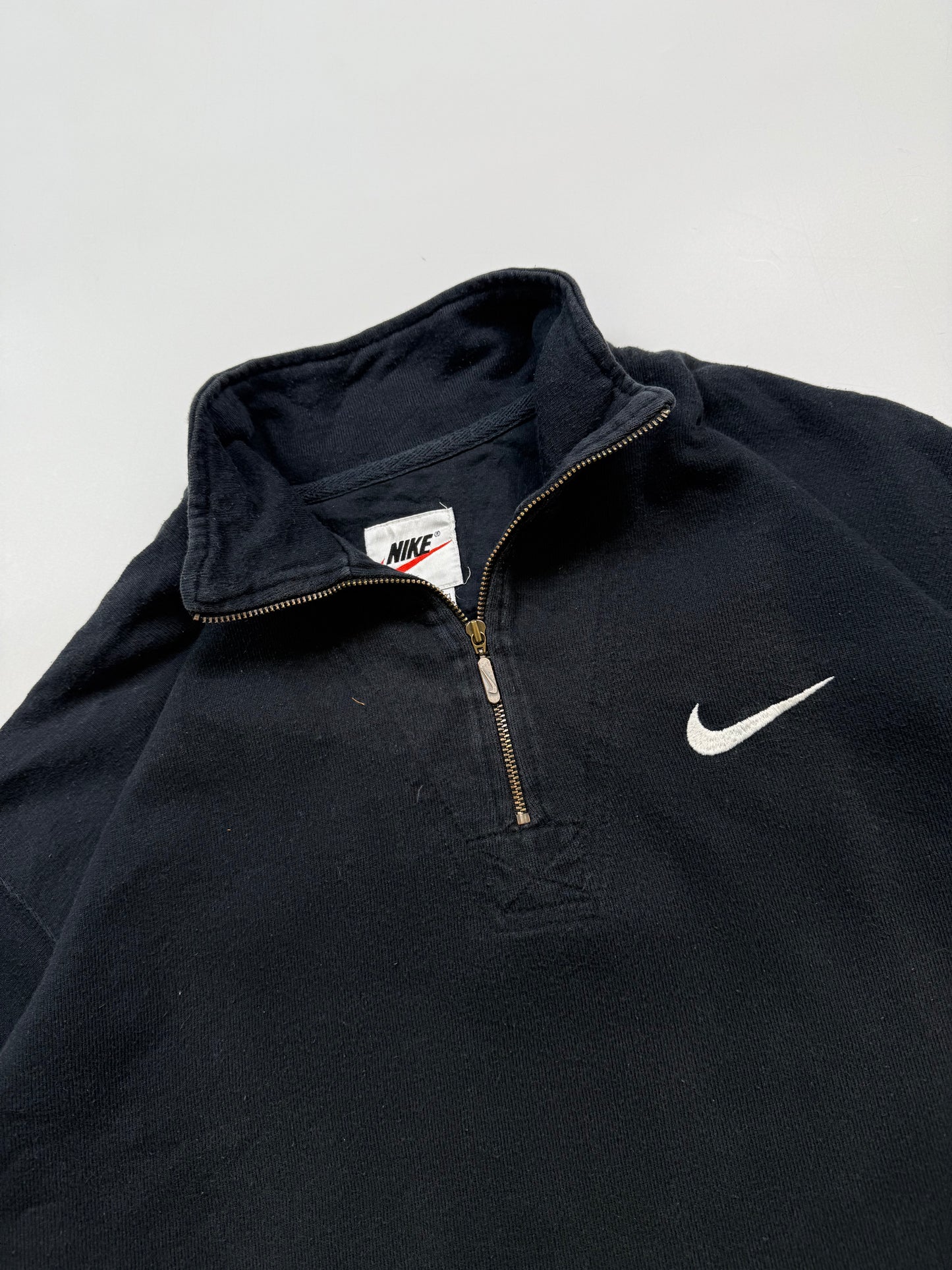 Vintage 90s Nike mini swoosh quarter zip sweatshirt (S)