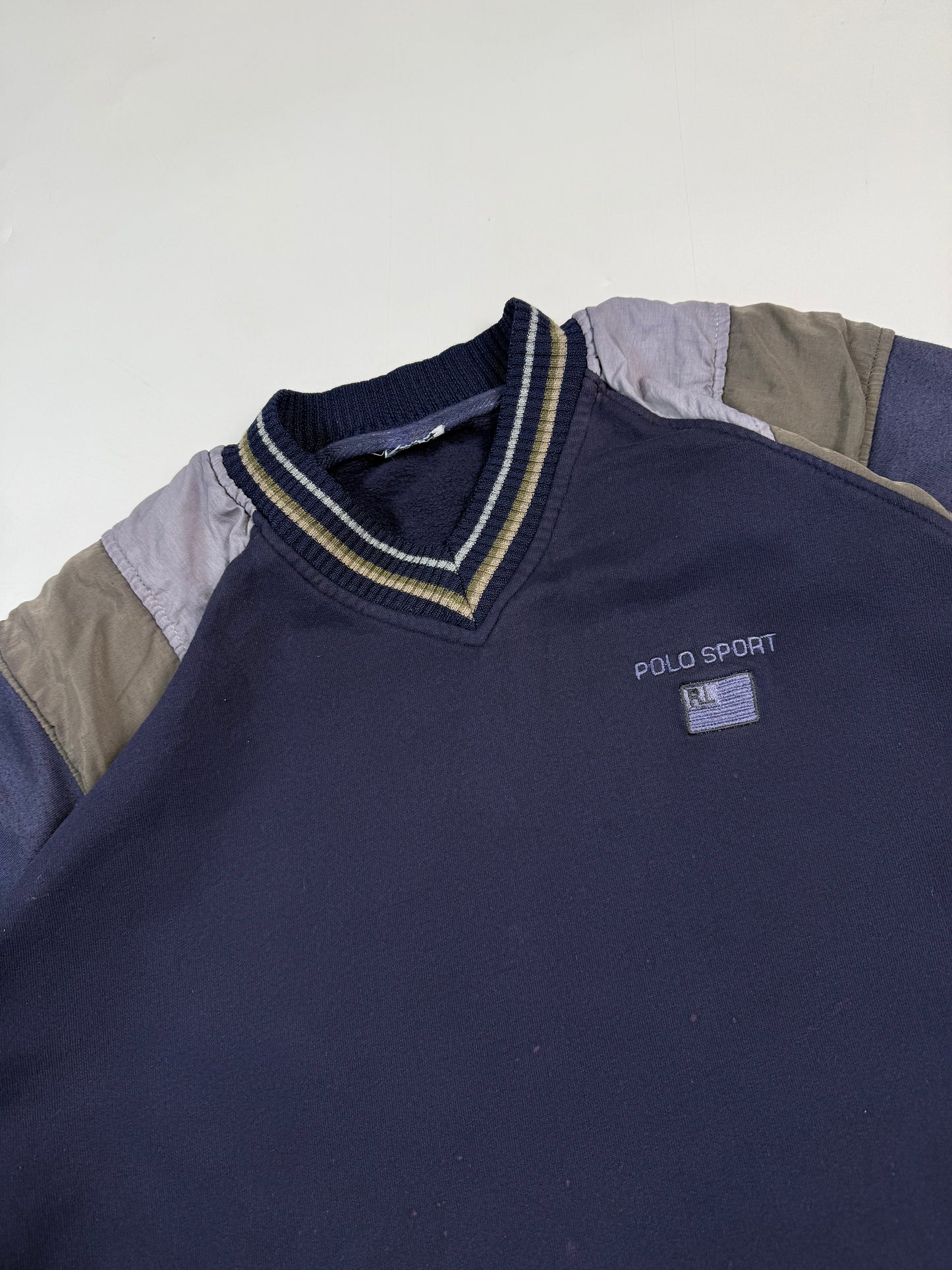 Vintage Polo Sport colour block sweatshirt (M)