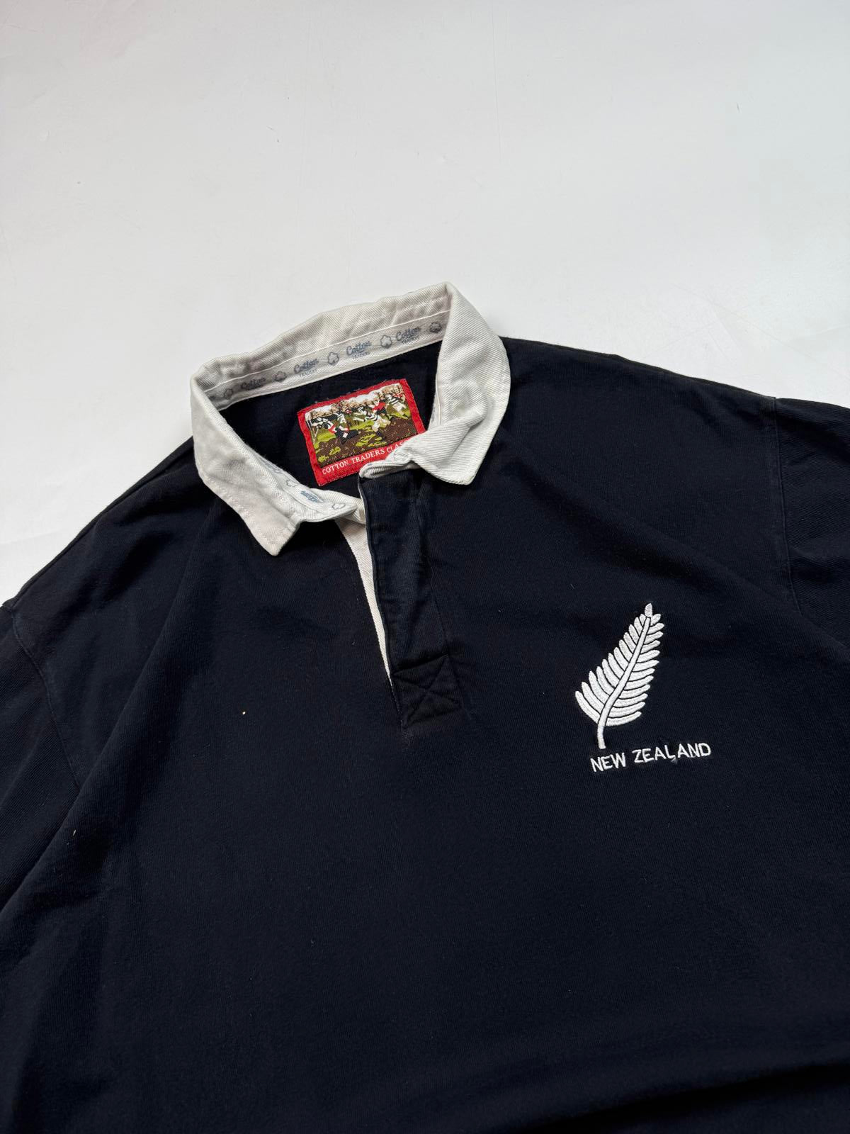 Vintage 90s New Zealand Cotton Traders rugby shirt (XL)