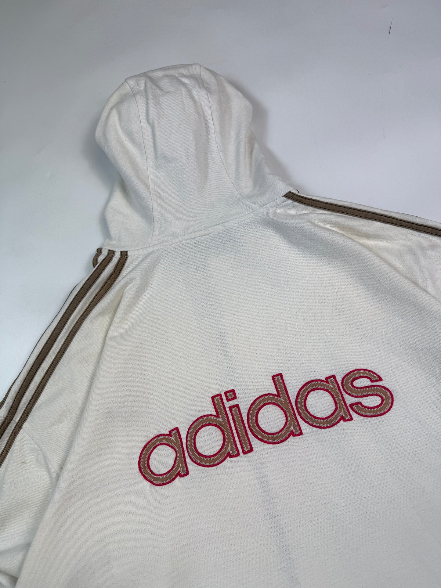 Vintage Adidas spell out zip up hoodie (XL)