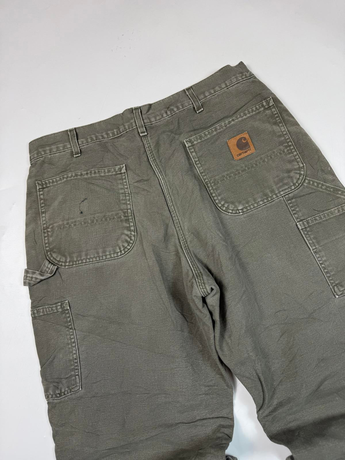 Vintage Carhartt fleece lined baggy carpenter pants (W36)
