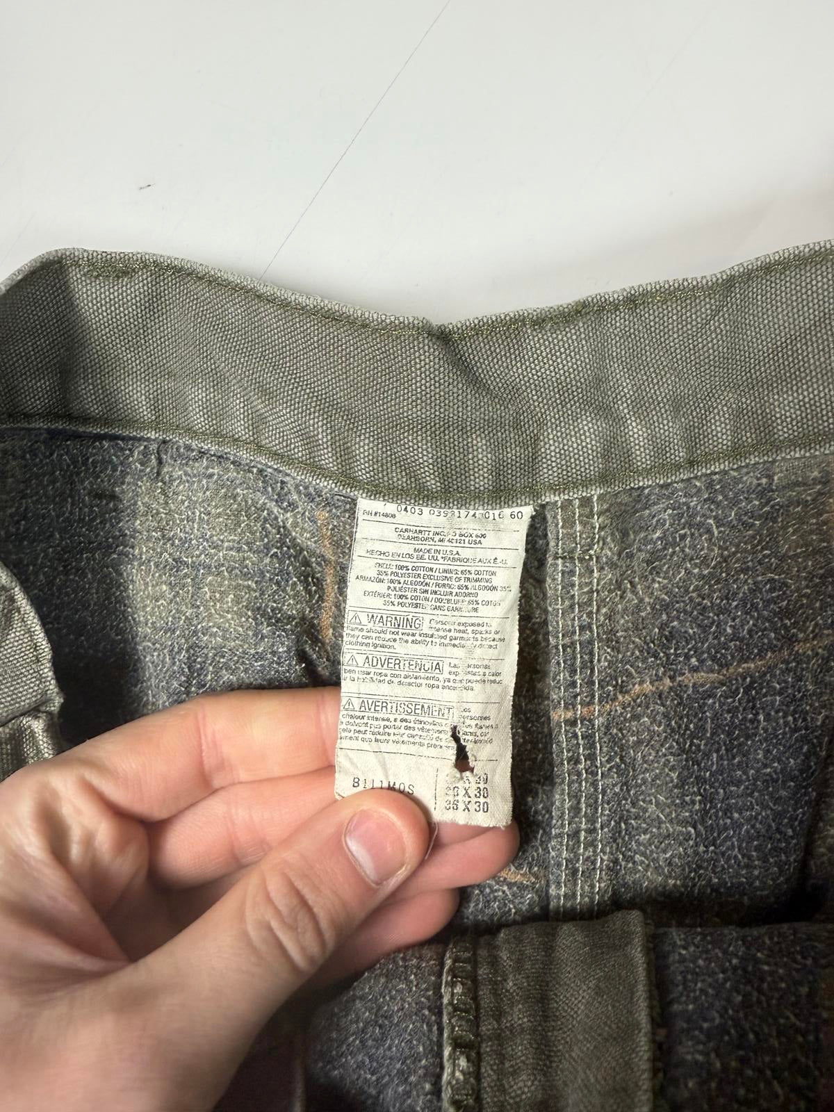 Vintage Carhartt fleece lined baggy carpenter pants (W36)