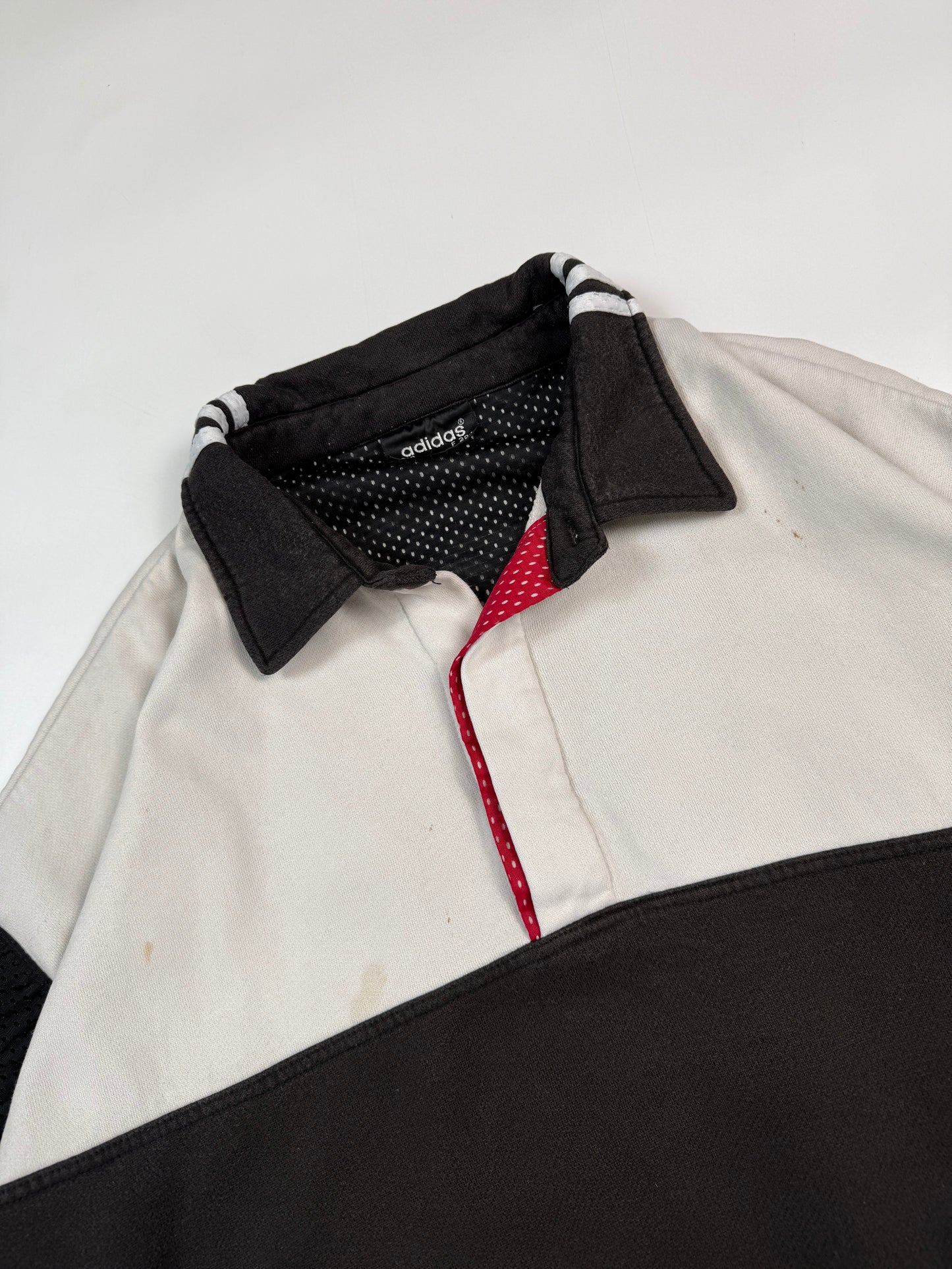 Vintage 90s Adidas collared sweatshirt (XL)