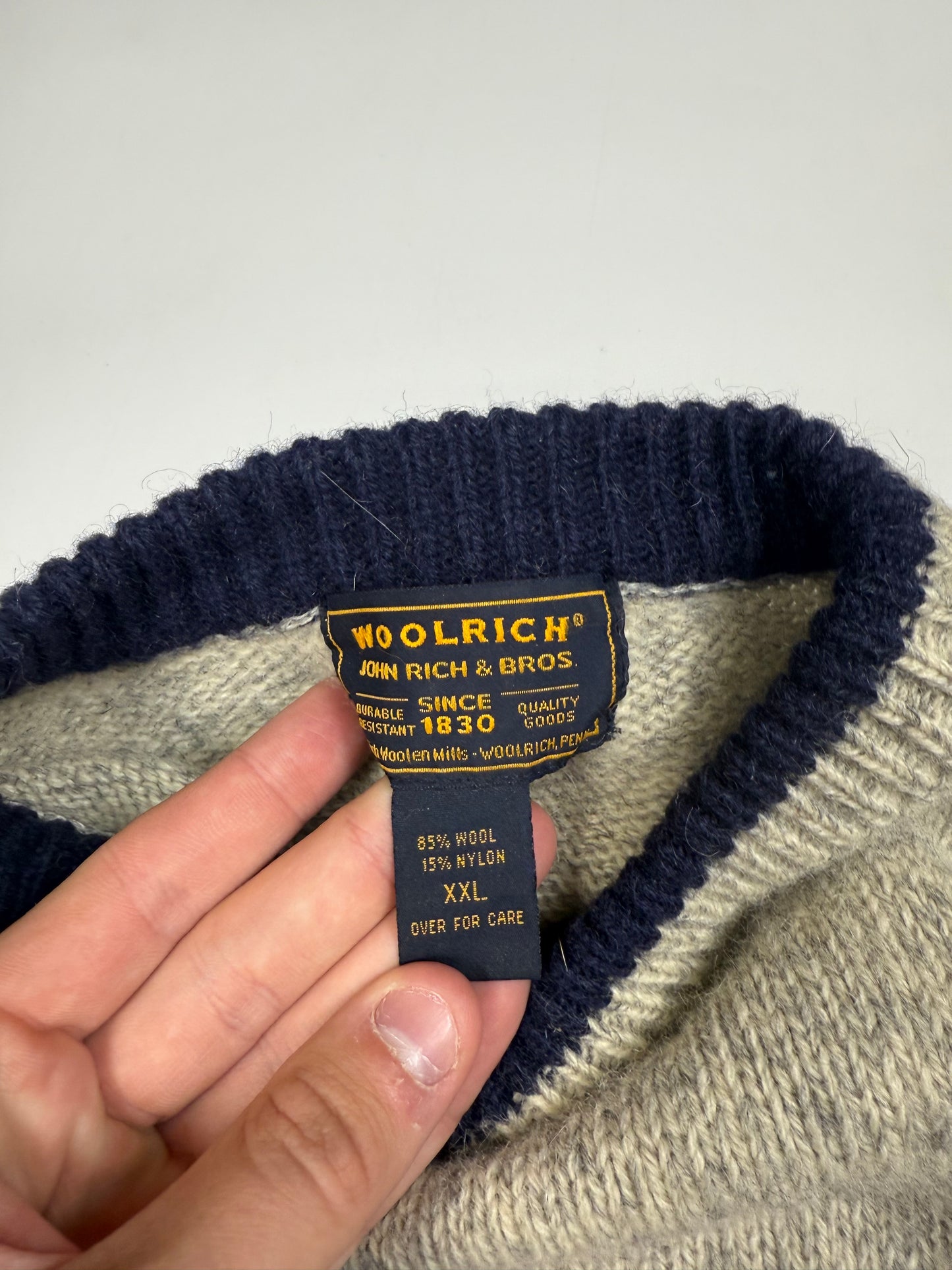 Vintage Woolrich USA flag knit sweater (XXL)