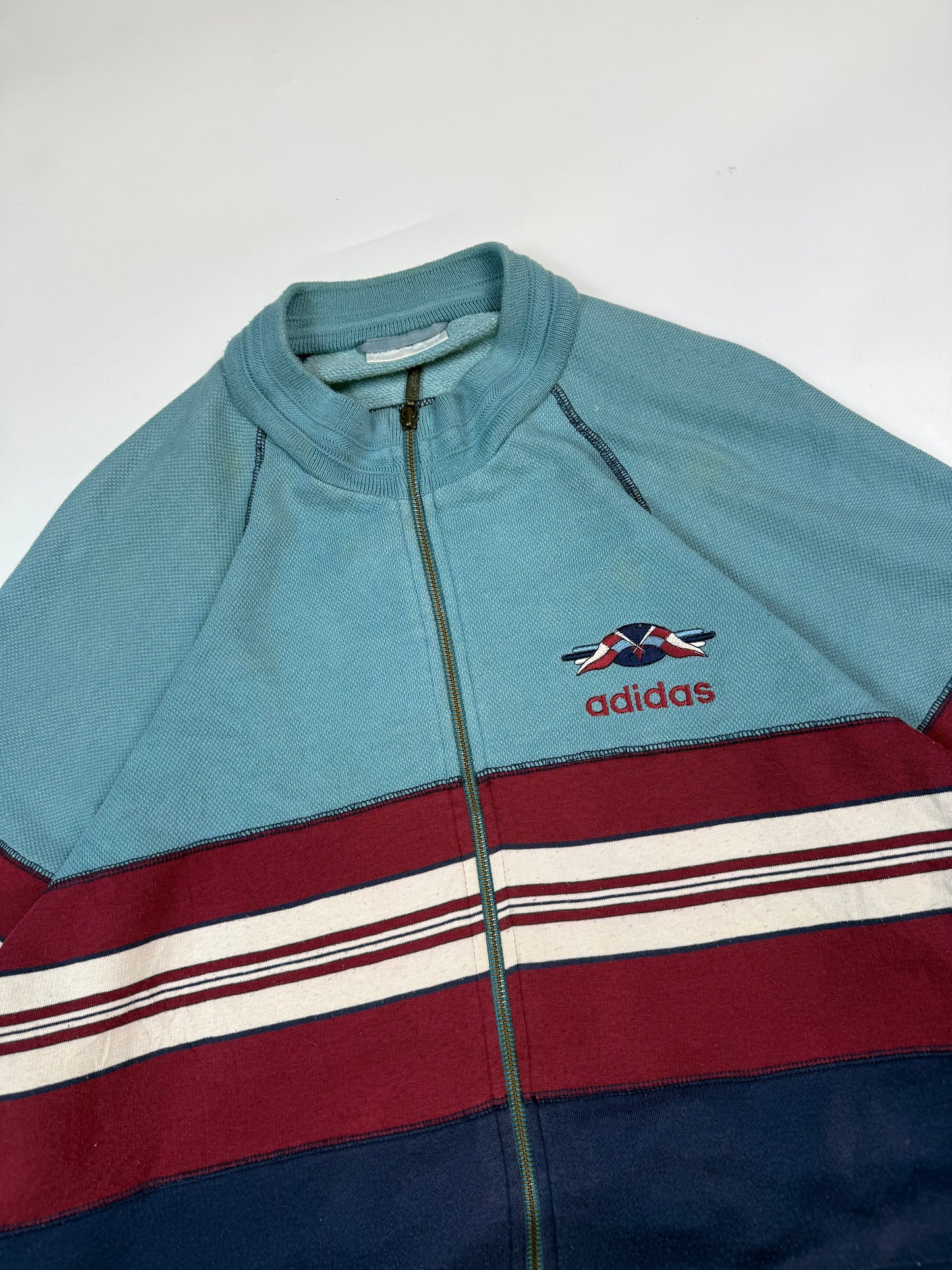 Vintage 90s Adidas originals colour block track top (L)
