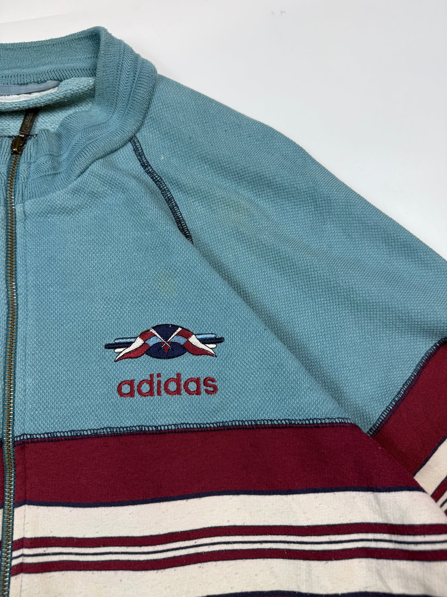 Vintage 90s Adidas originals colour block track top (L)