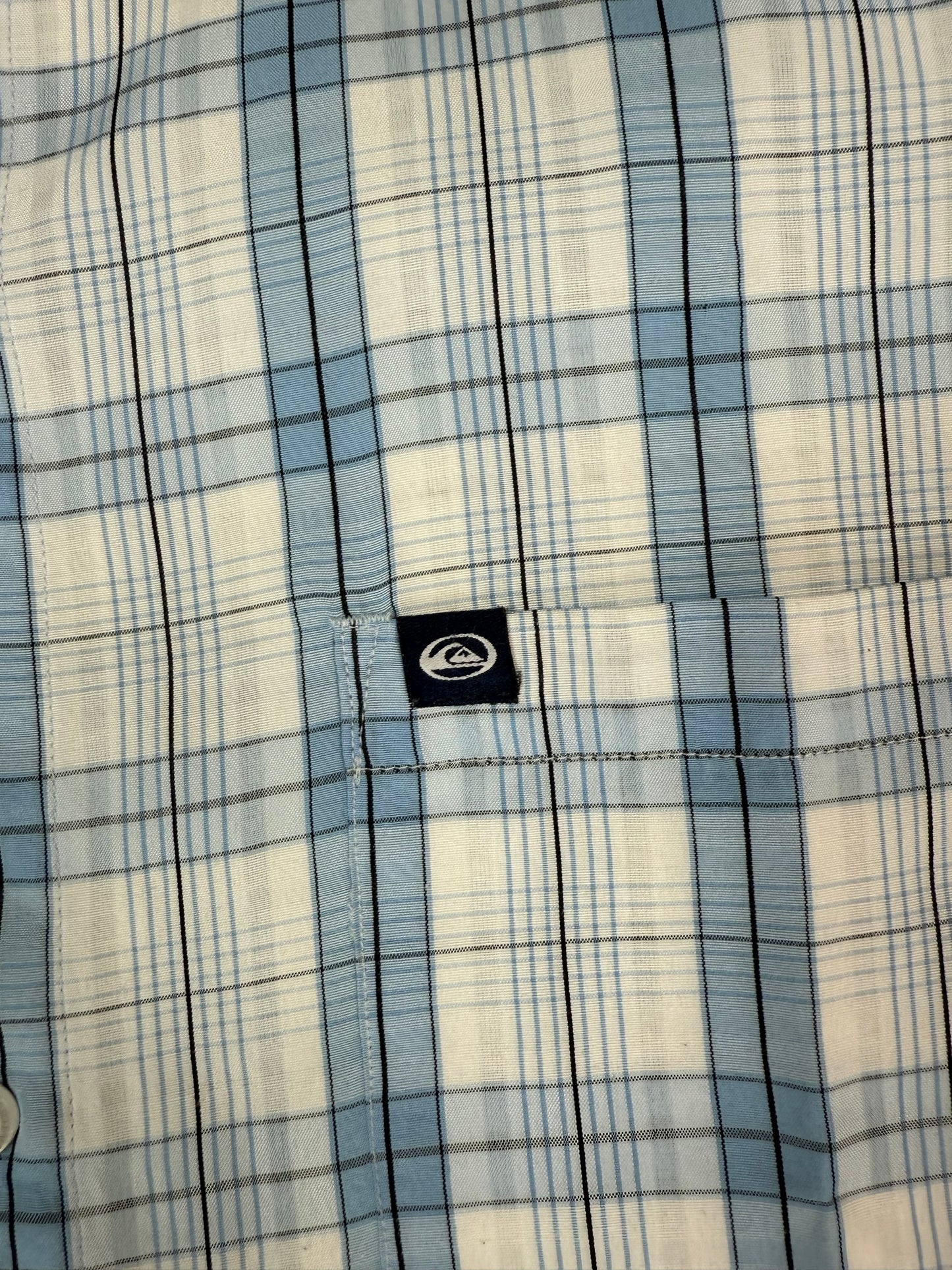 Vintage Quiksilver short sleeve checkered shirt (XL)