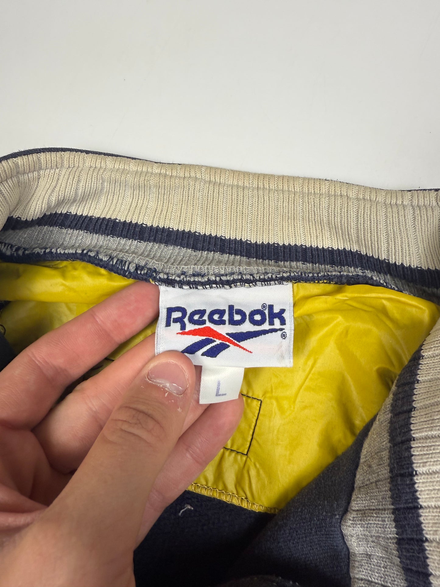 Vintage 90s Reebok membership quarter zip sweatshirt (L)