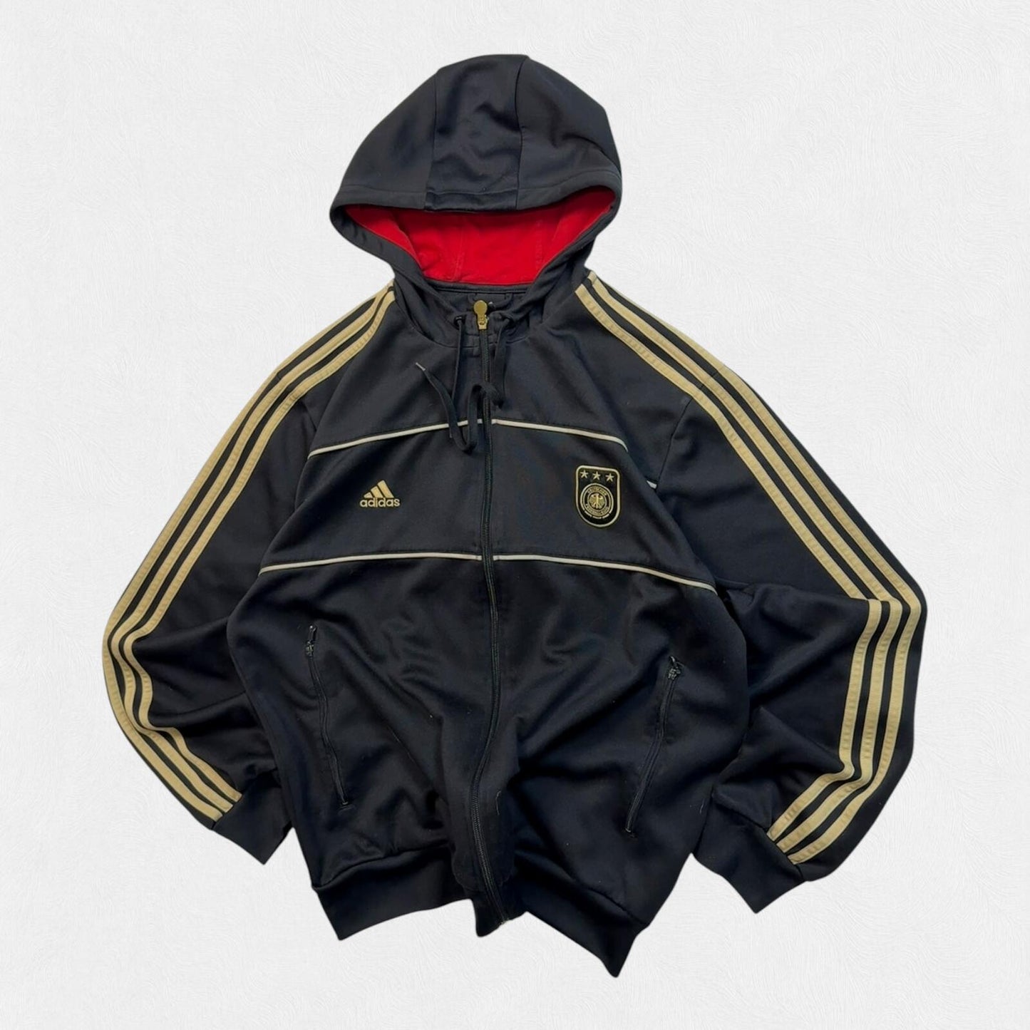 Vintage Germany 2008/09 Adidas hooded training jacket (XL)