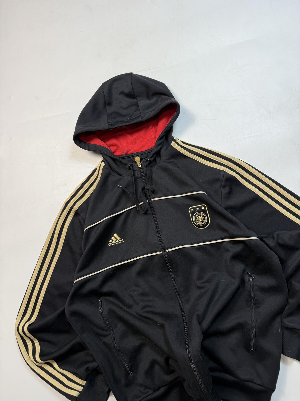 Vintage Germany 2008/09 Adidas hooded training jacket (XL)