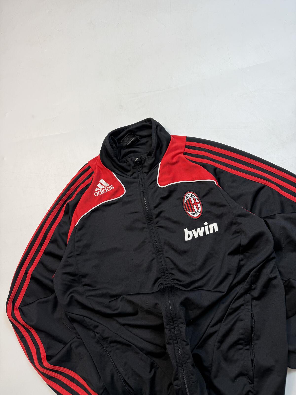 Vintage AC Milan 2008/09 Adidas football Track jacket (M)