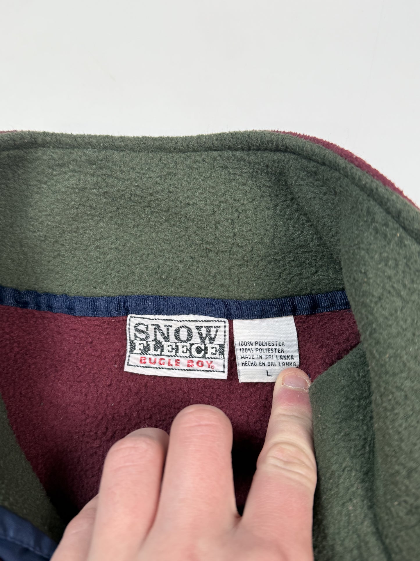 Vintage Bugle Boy quarter zip snow fleece (L)