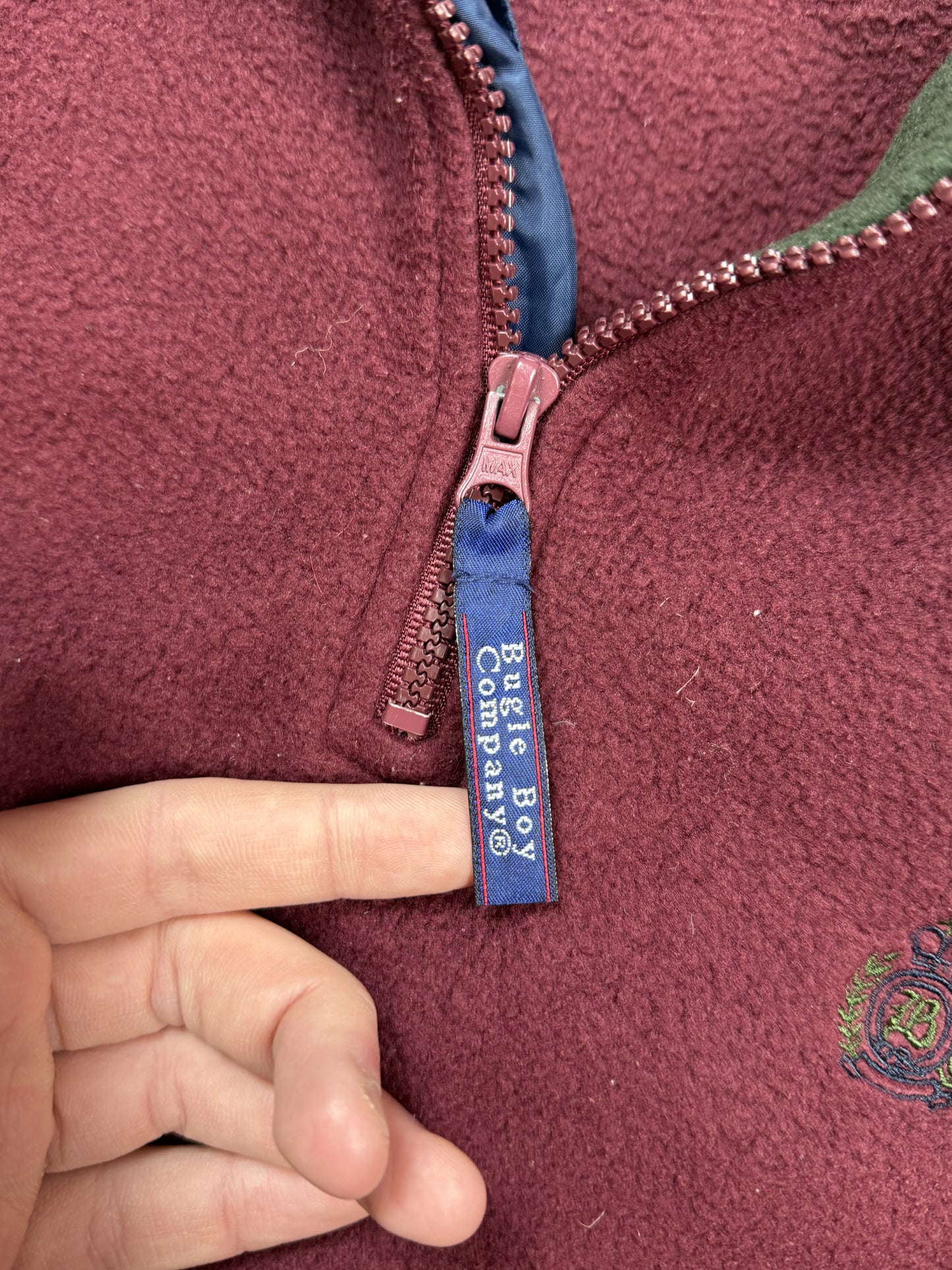 Vintage Bugle Boy quarter zip snow fleece (L)