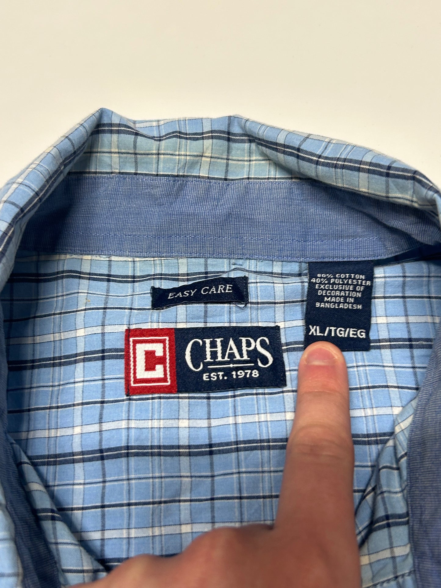 Chaps long sleeve check shirt (XL)