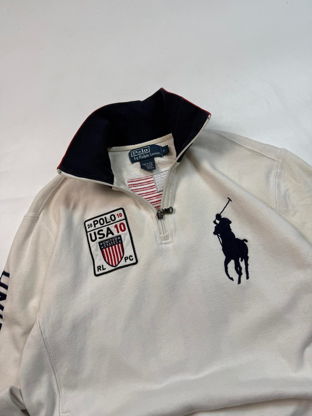Vintage Polo Ralph Lauren big pony 1/4 zip sweatshirt (S)