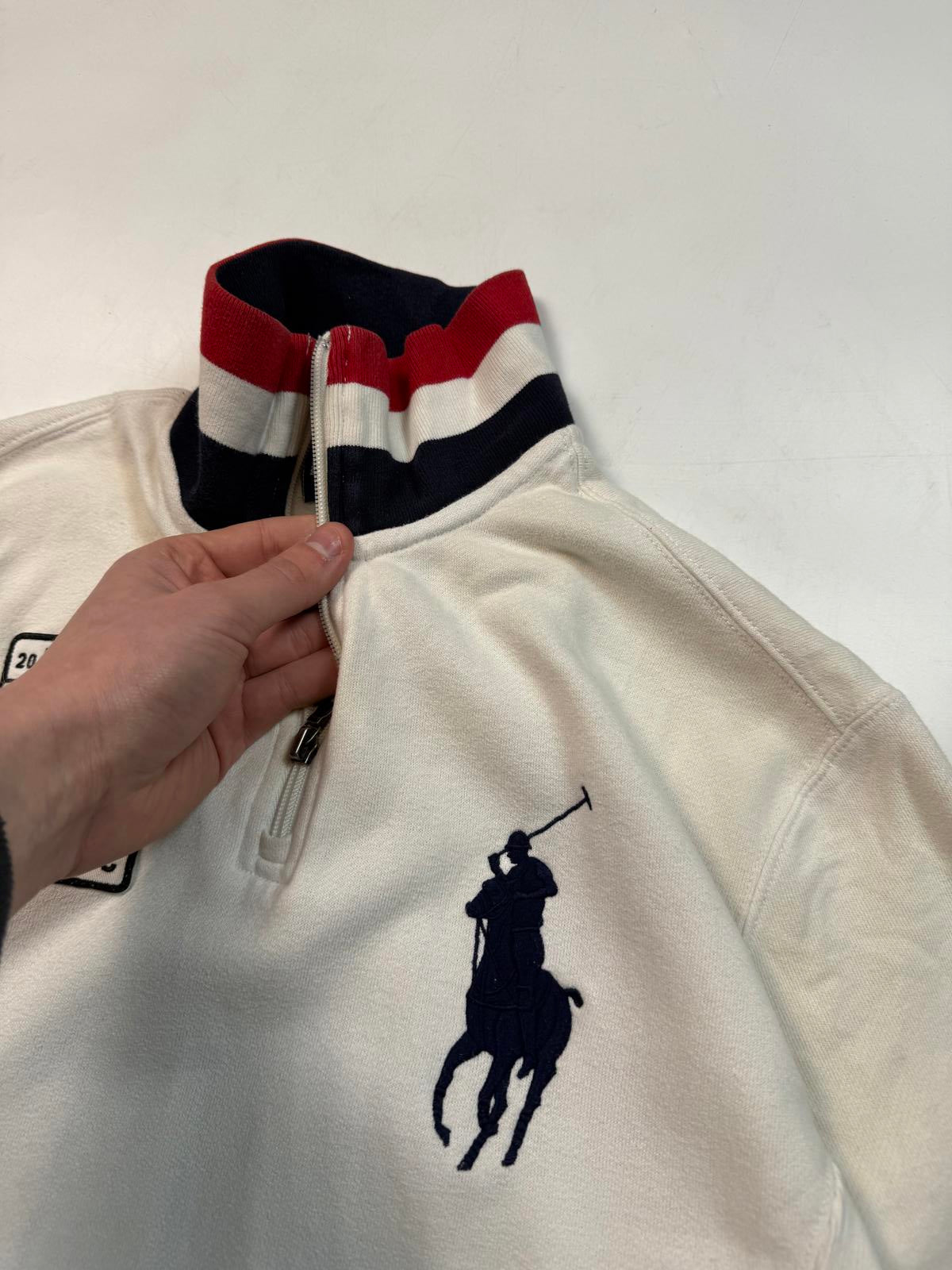 Vintage Polo Ralph Lauren big pony 1/4 zip sweatshirt (S)