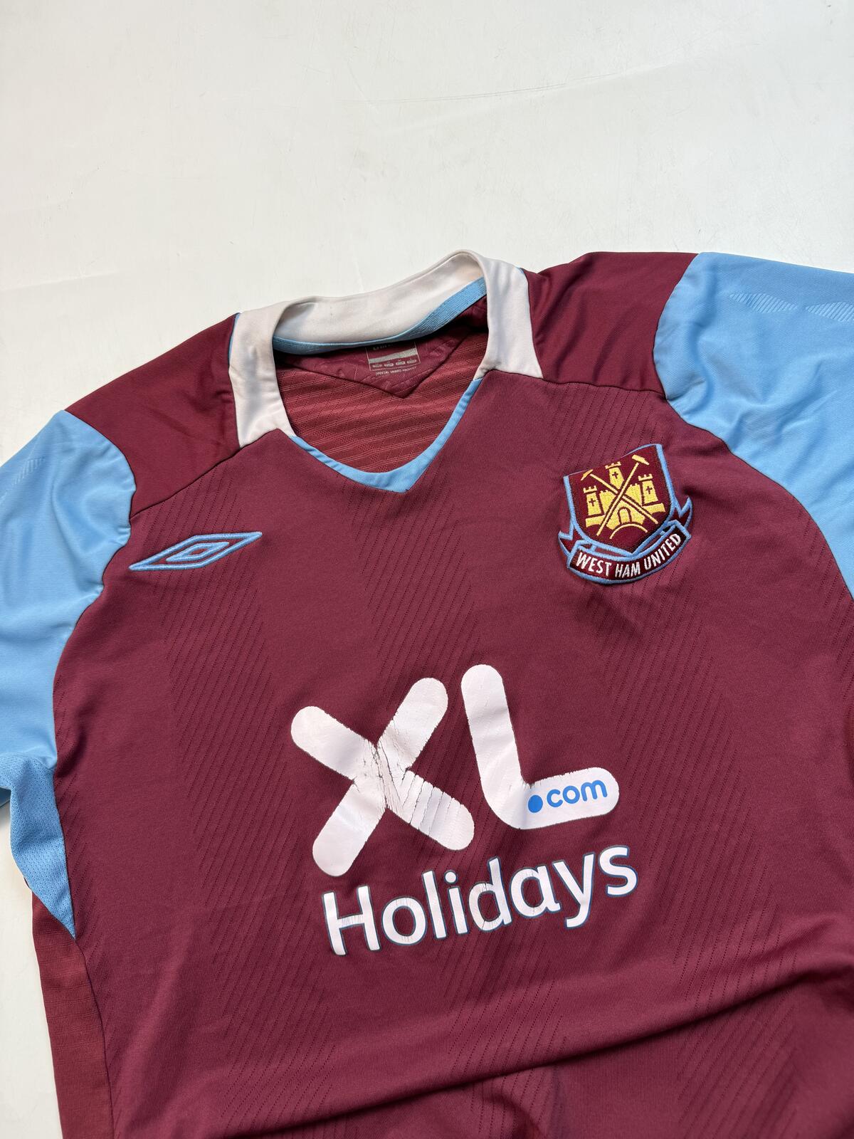 Vintage West Ham 2008/09 Umbro home football shirt (M)