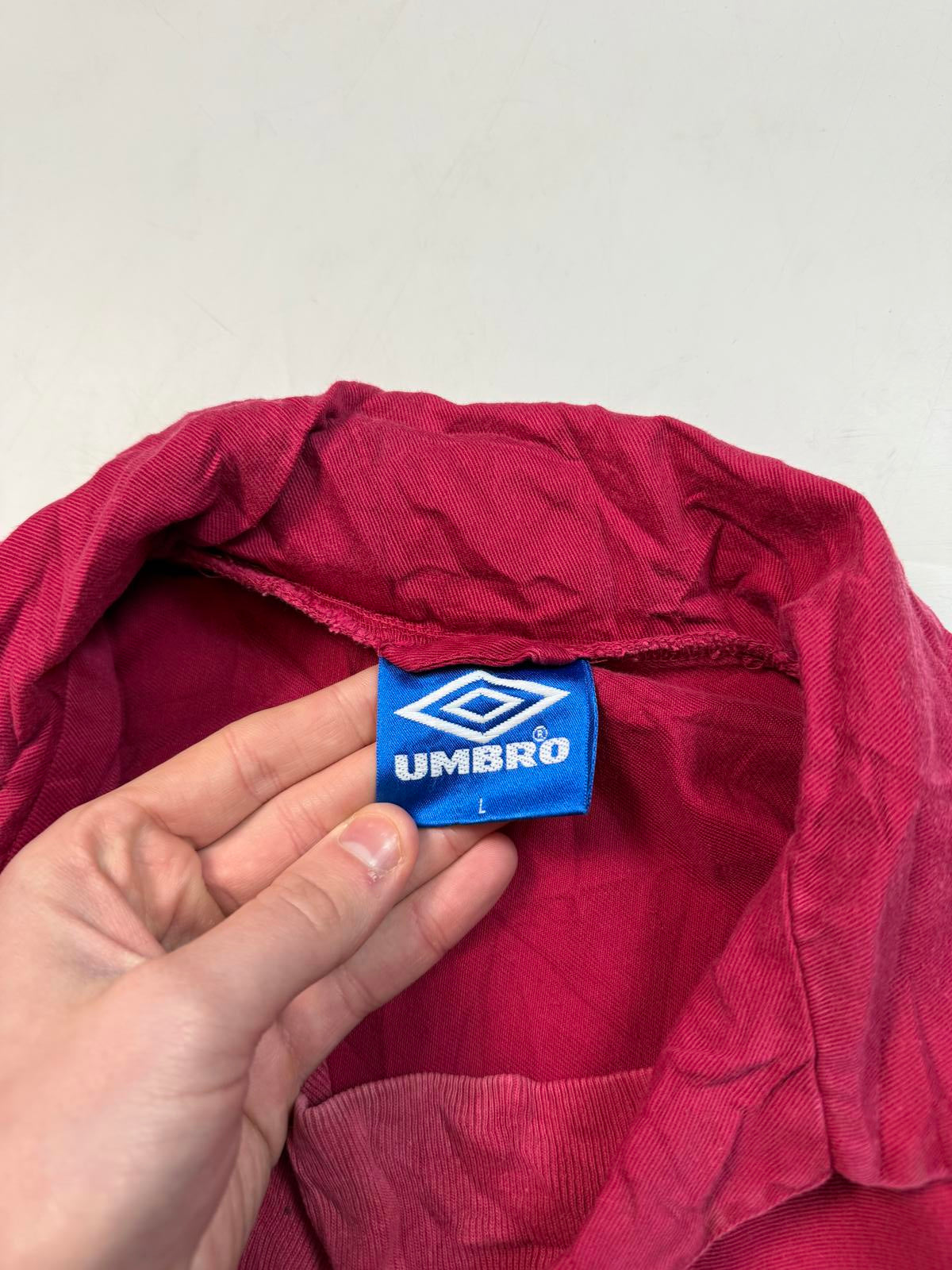 Vintage 90s umbro pro training drill top (L)