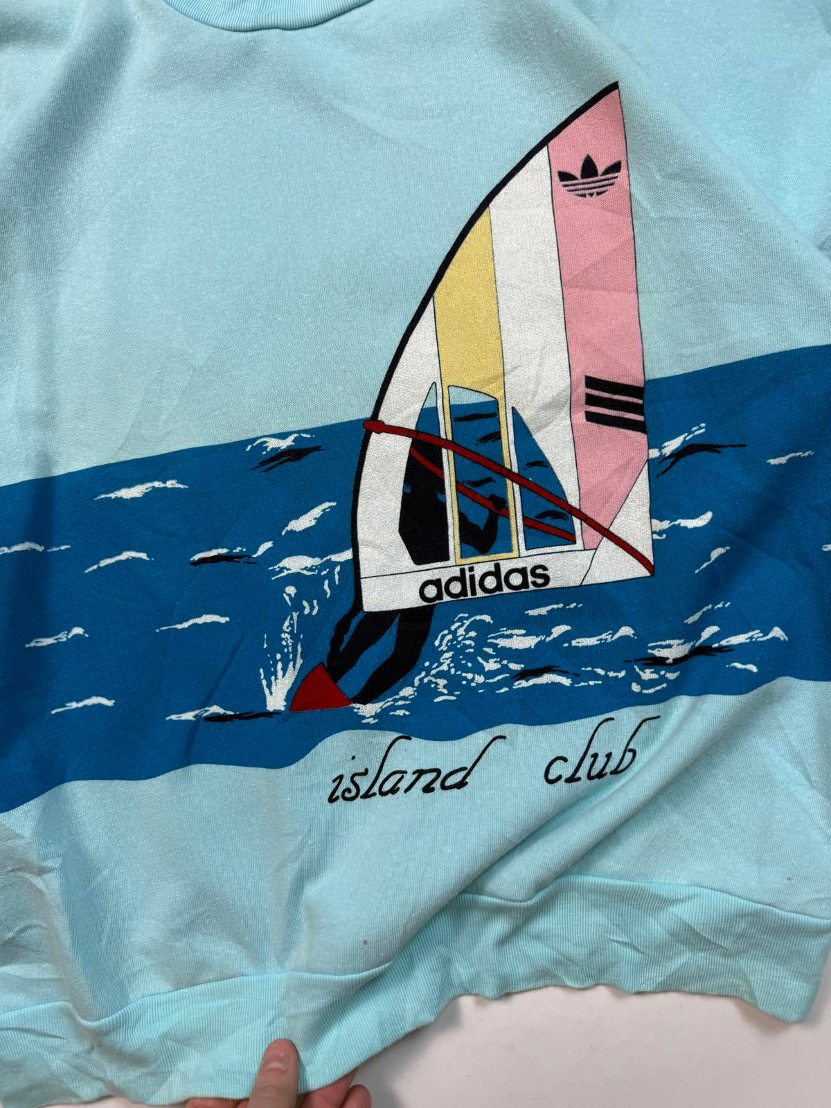 Vintage 80s adidas originals island club sweatshirt (L)