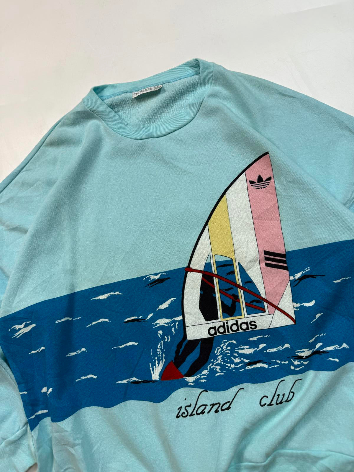Vintage 80s adidas originals island club sweatshirt (L)