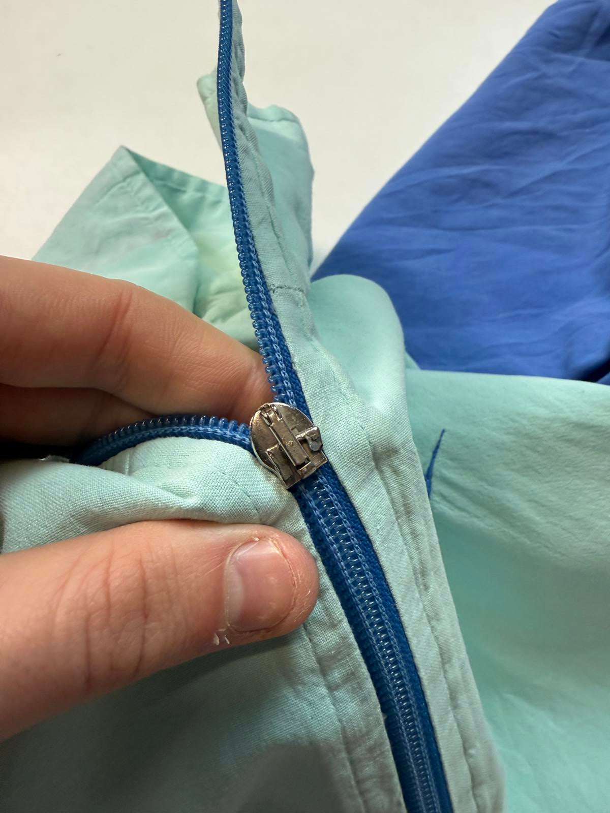 Vintage 80s Nike colour block 1/4 zip sweatshirt (L)