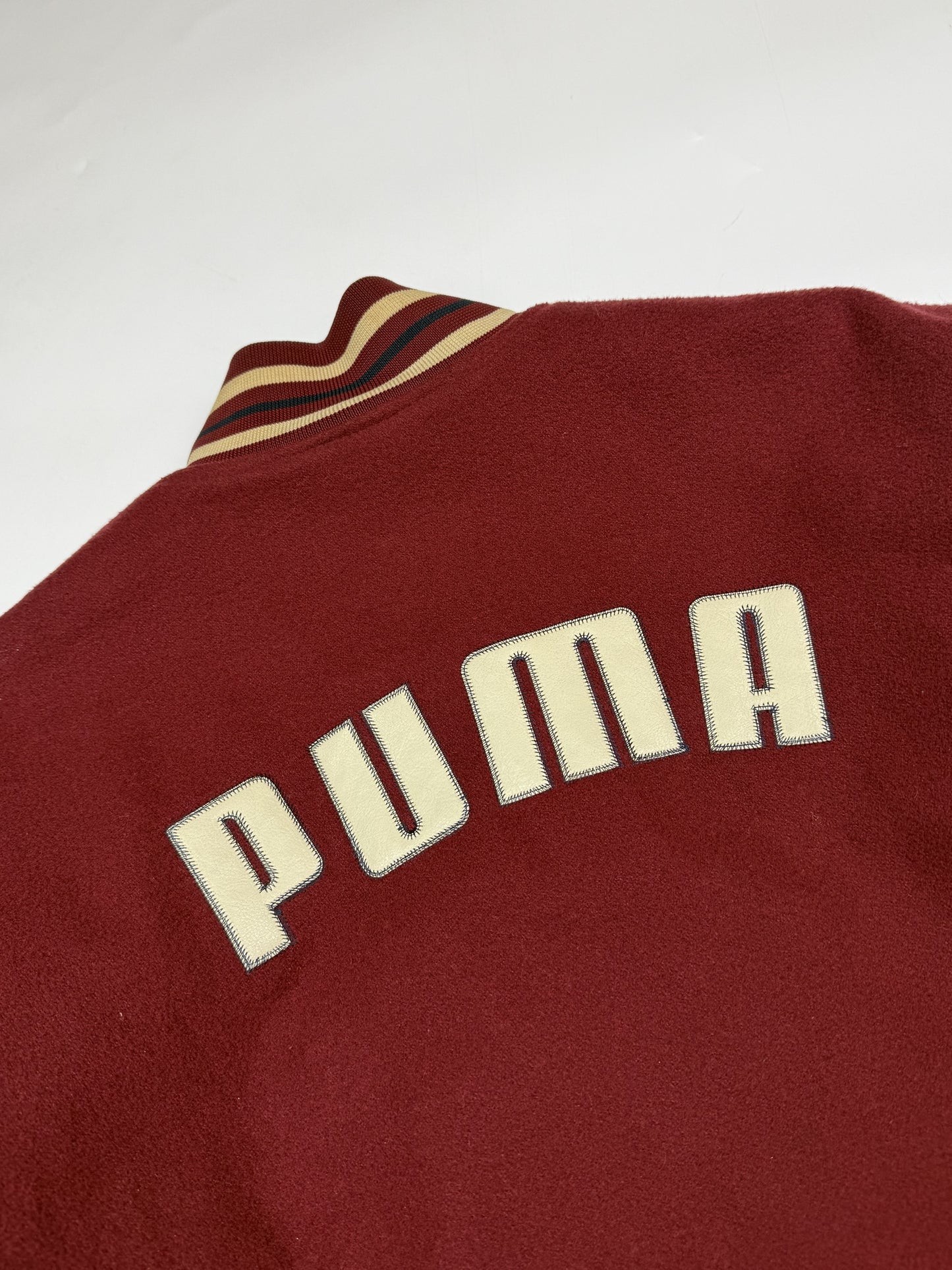 Vintage Puma leather varsity jacket (M)