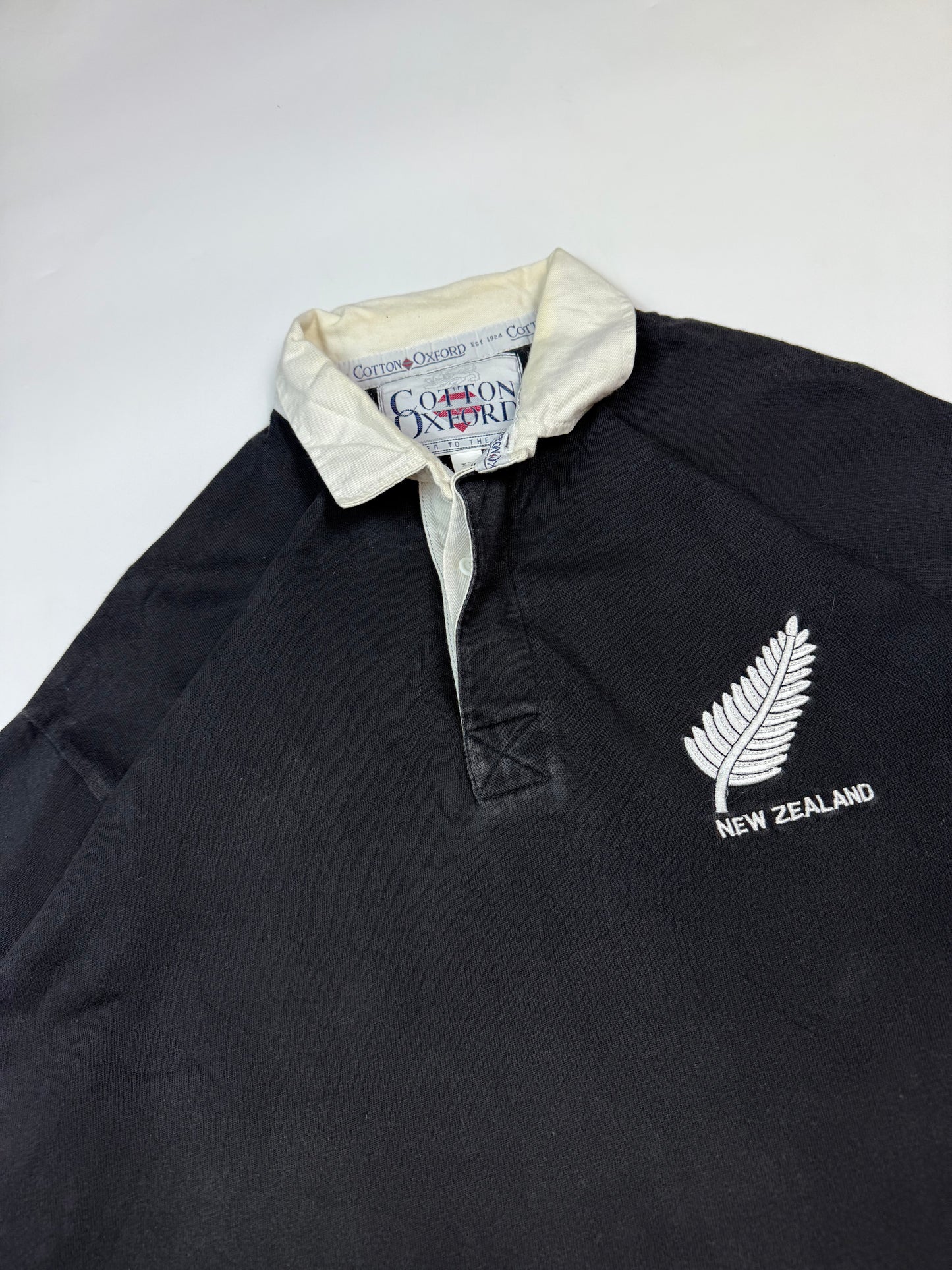 Vintage 90 New Zealand Cotton Oxford rugby union shirt (XL)