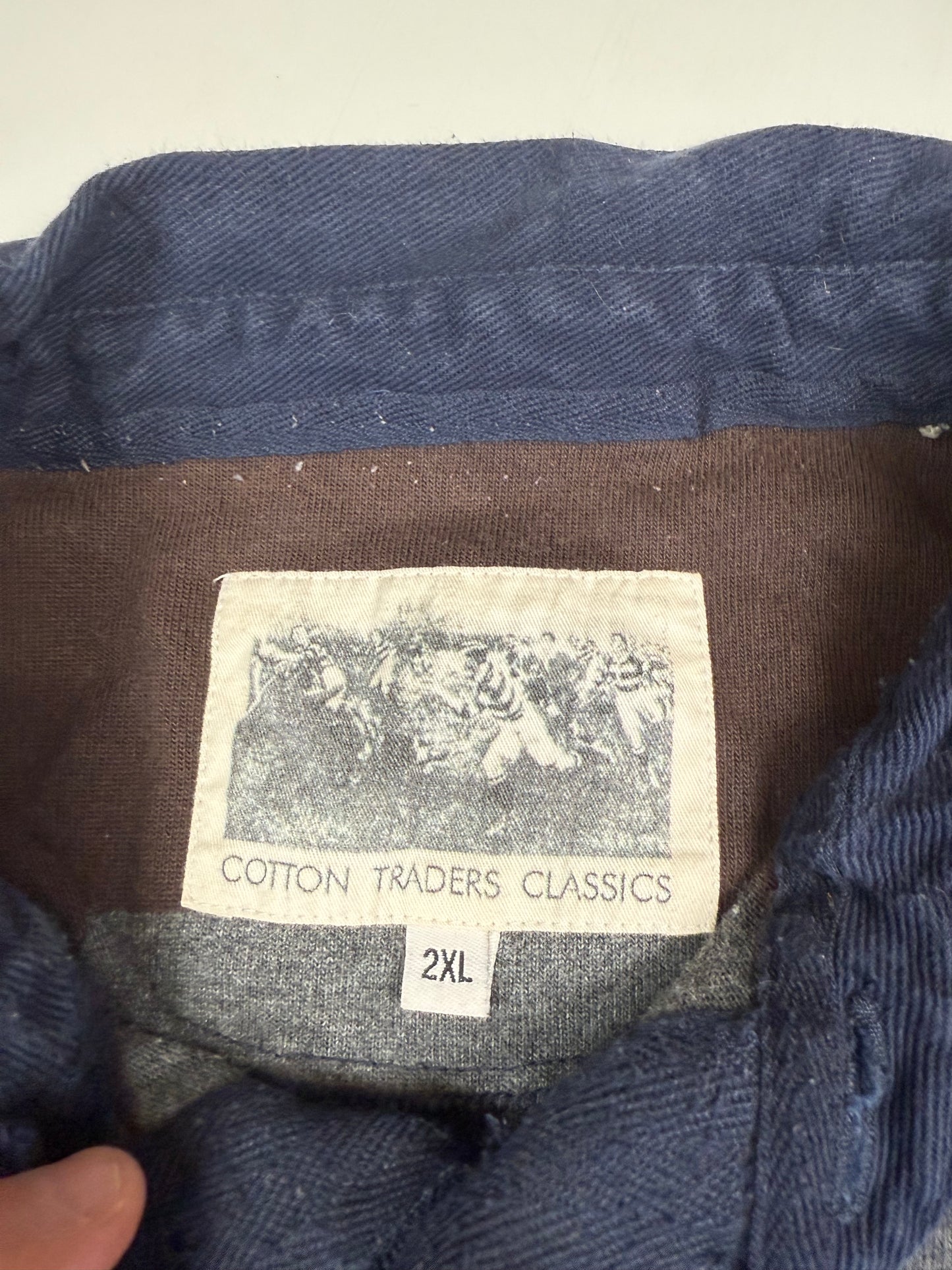 Vintage England Cotton Traders striped rugby polo (XXL)