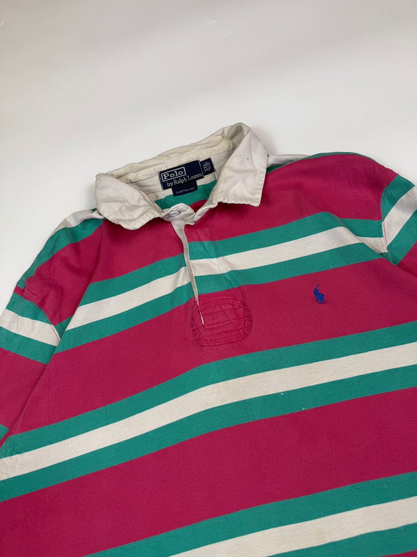 Vintage Polo Ralph Lauren striped rugby polo (XXL)