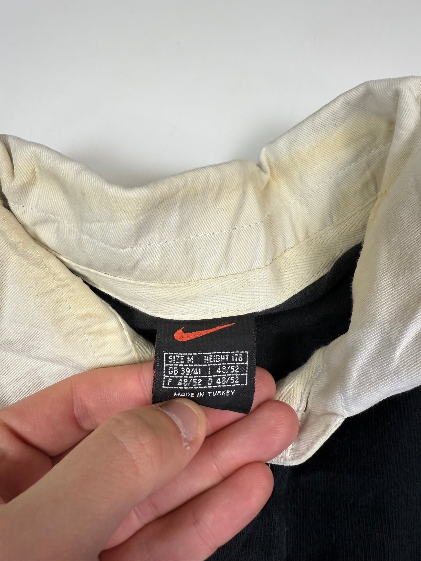 Vintage 90s Nike mini swoosh rugby polo (M)