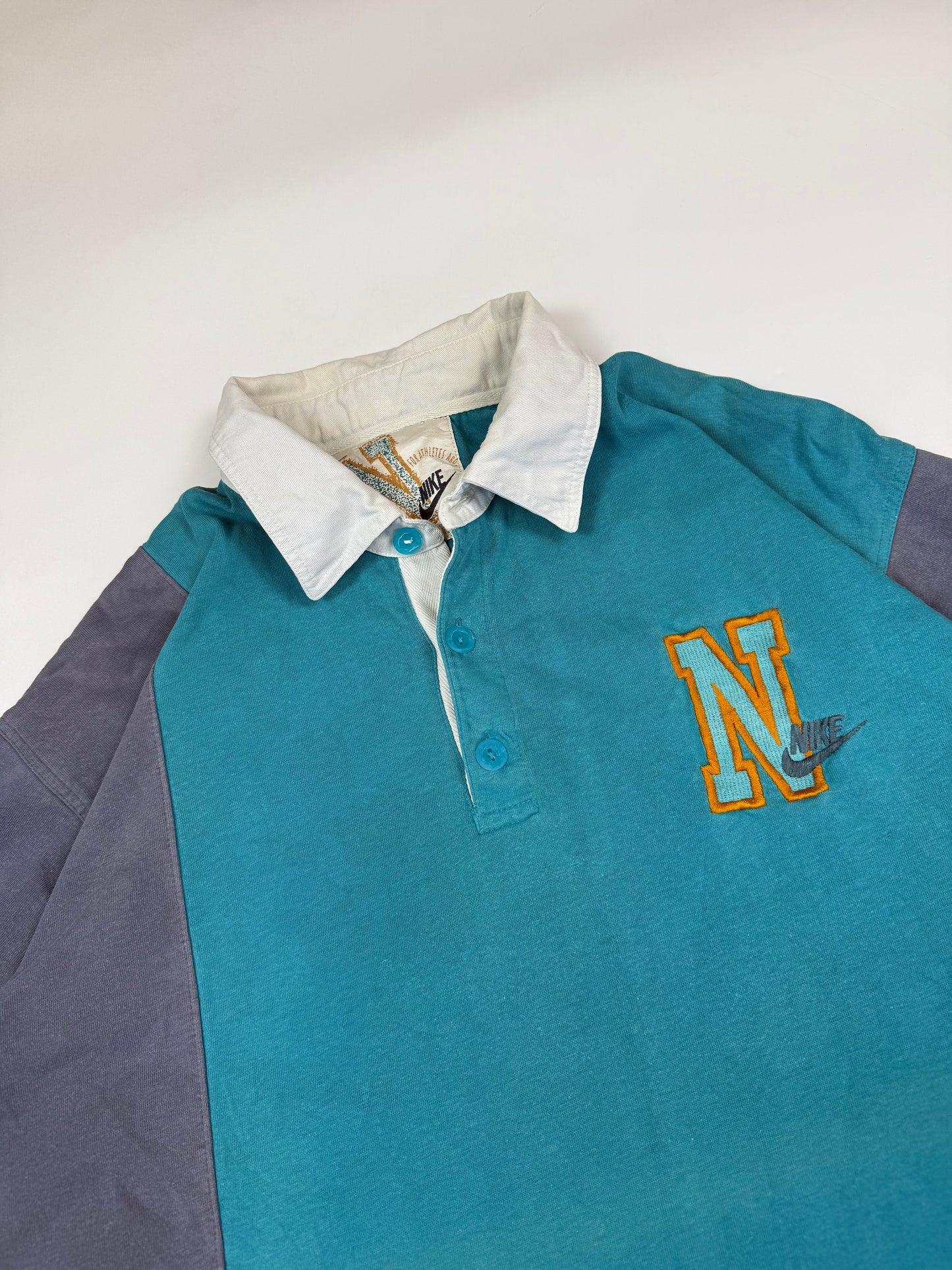 Vintage 90s Nike colour block rugby polo (XL)