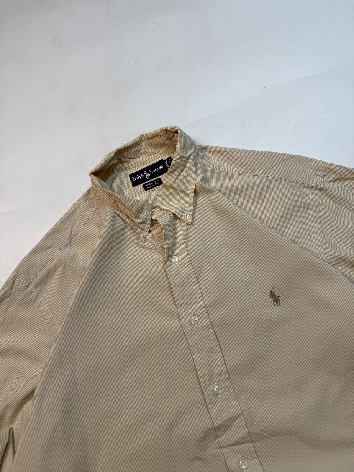 Vintage 90s Polo Ralph Lauren checkered long sleeve shirt (XL)