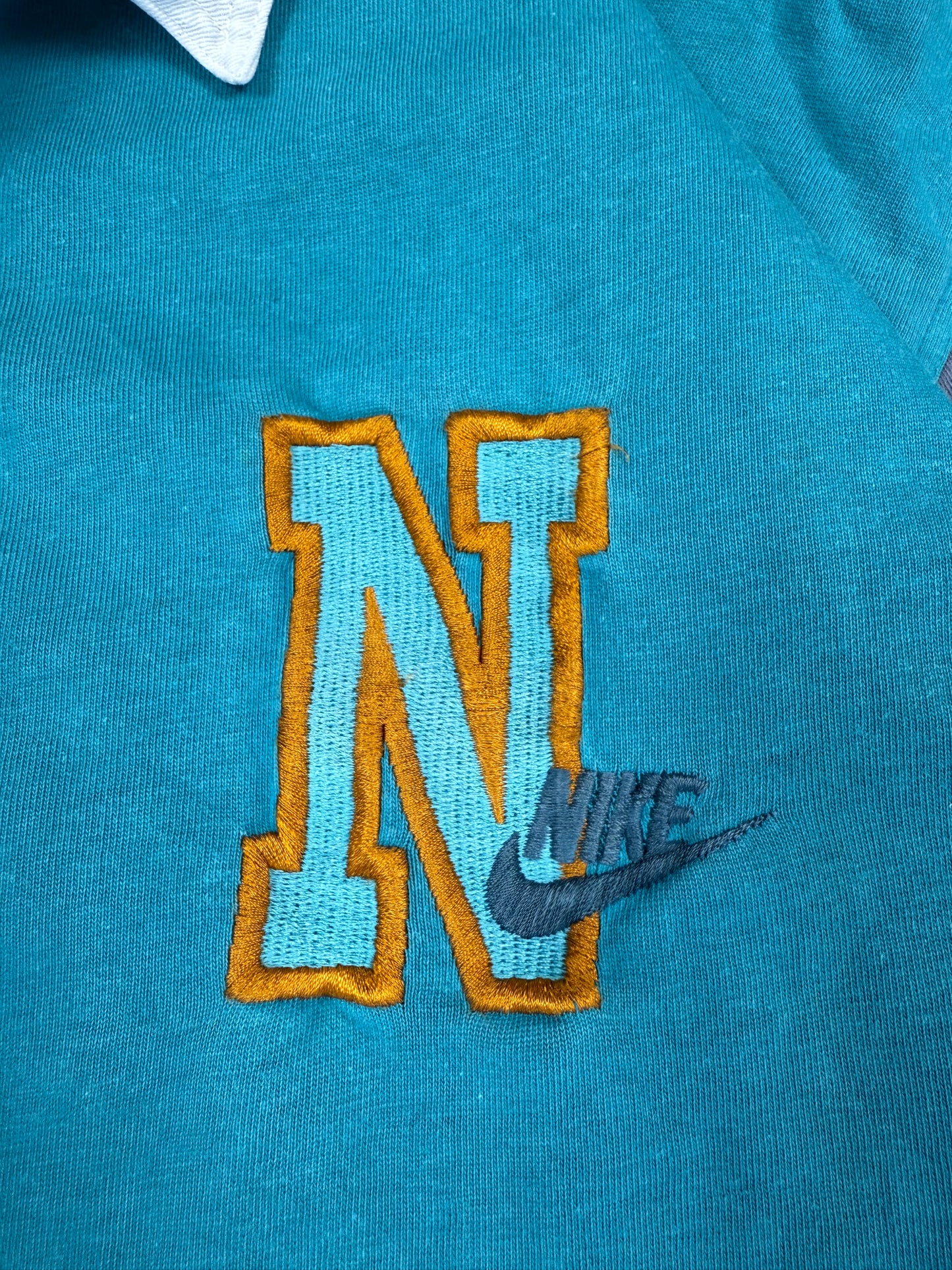 Vintage 90s Nike colour block rugby polo (XL)