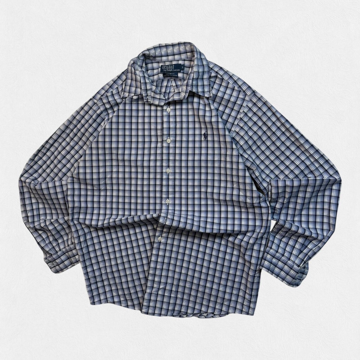 Vintage Polo Ralph Lauren checkered button up shirt (L)