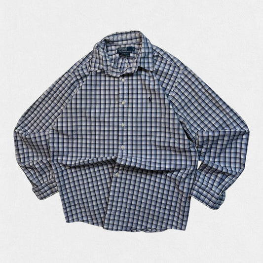 Vintage Polo Ralph Lauren checkered button up shirt (L)