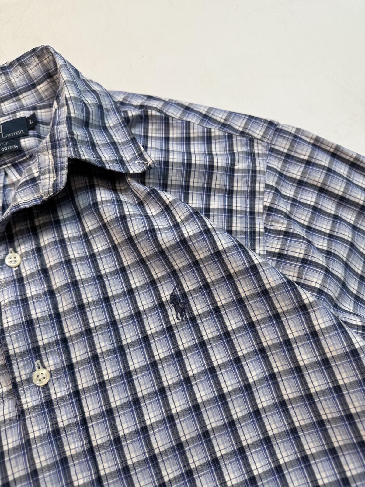Vintage Polo Ralph Lauren checkered button up shirt (L)
