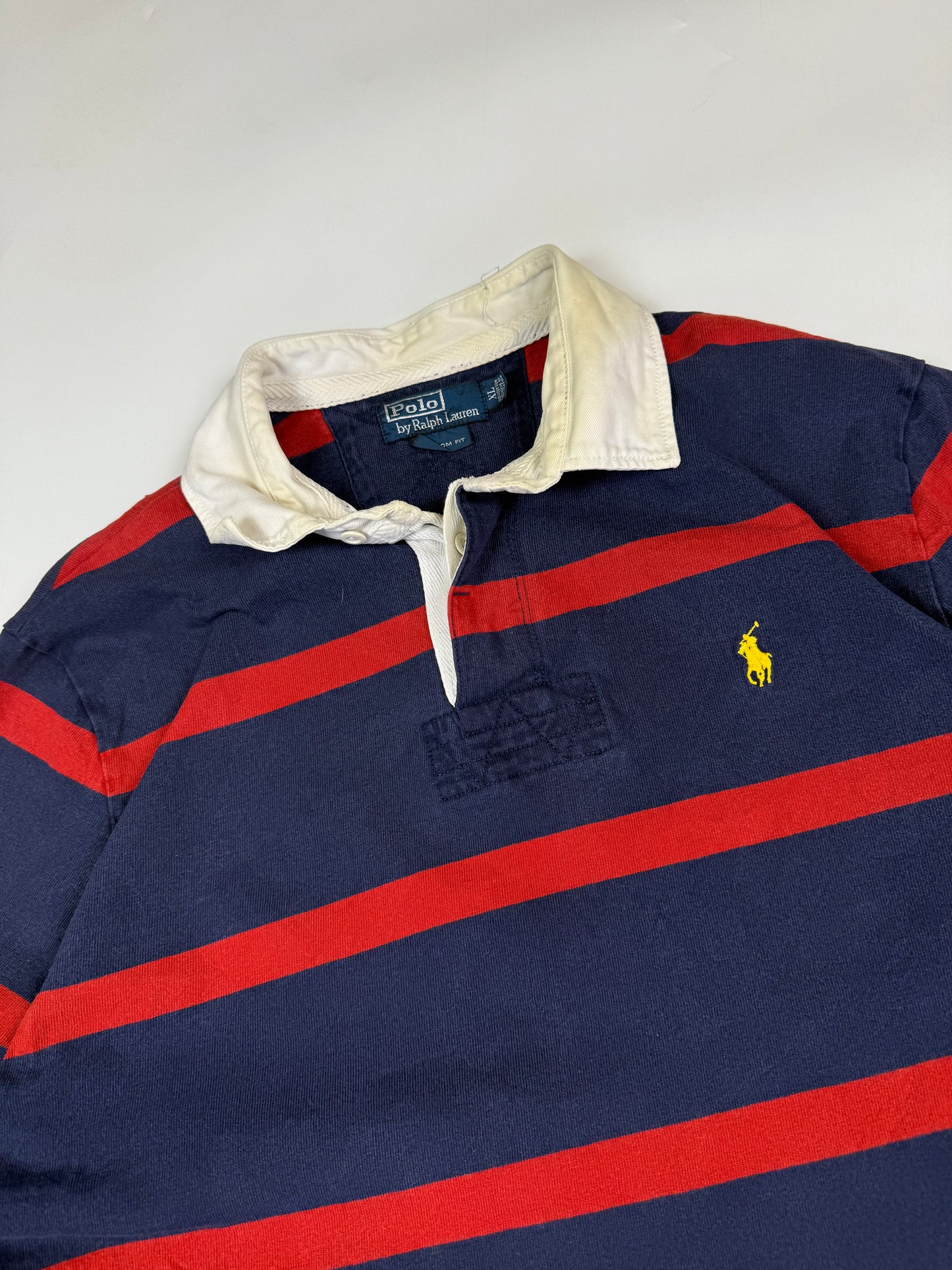 Vintage 90s Polo Ralph Lauren striped rugby polo (XL)