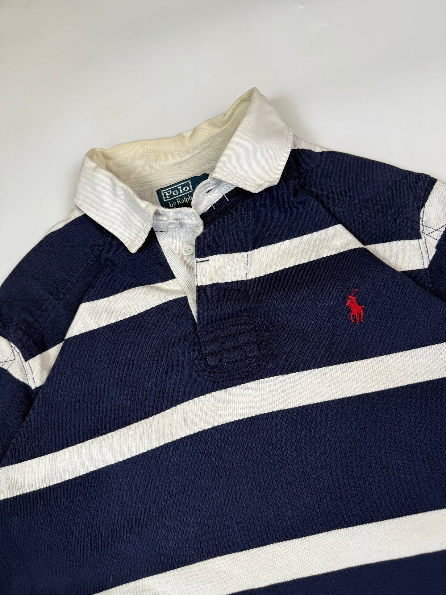 Vintage 90s Polo Ralph Lauren striped rugby polo (XL)