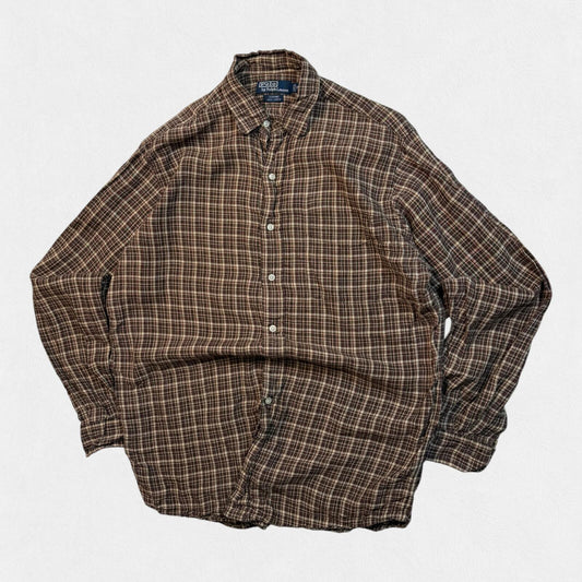 Vintage Polo Ralph Lauren checkered button up shirt (M)