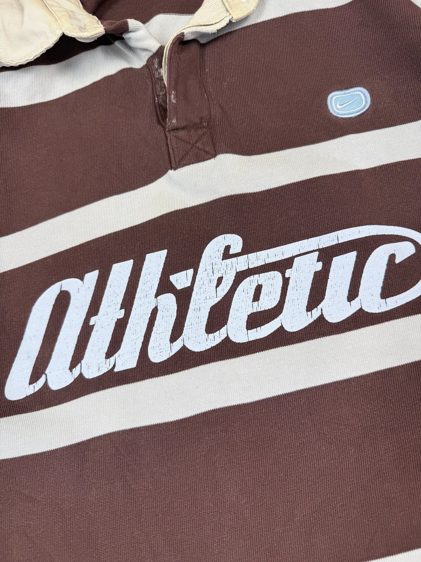 Vintage Nike athletic striped rugby polo (XXL)