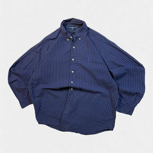 Vintage 90s Polo Ralph Lauren check button up shirt (L)