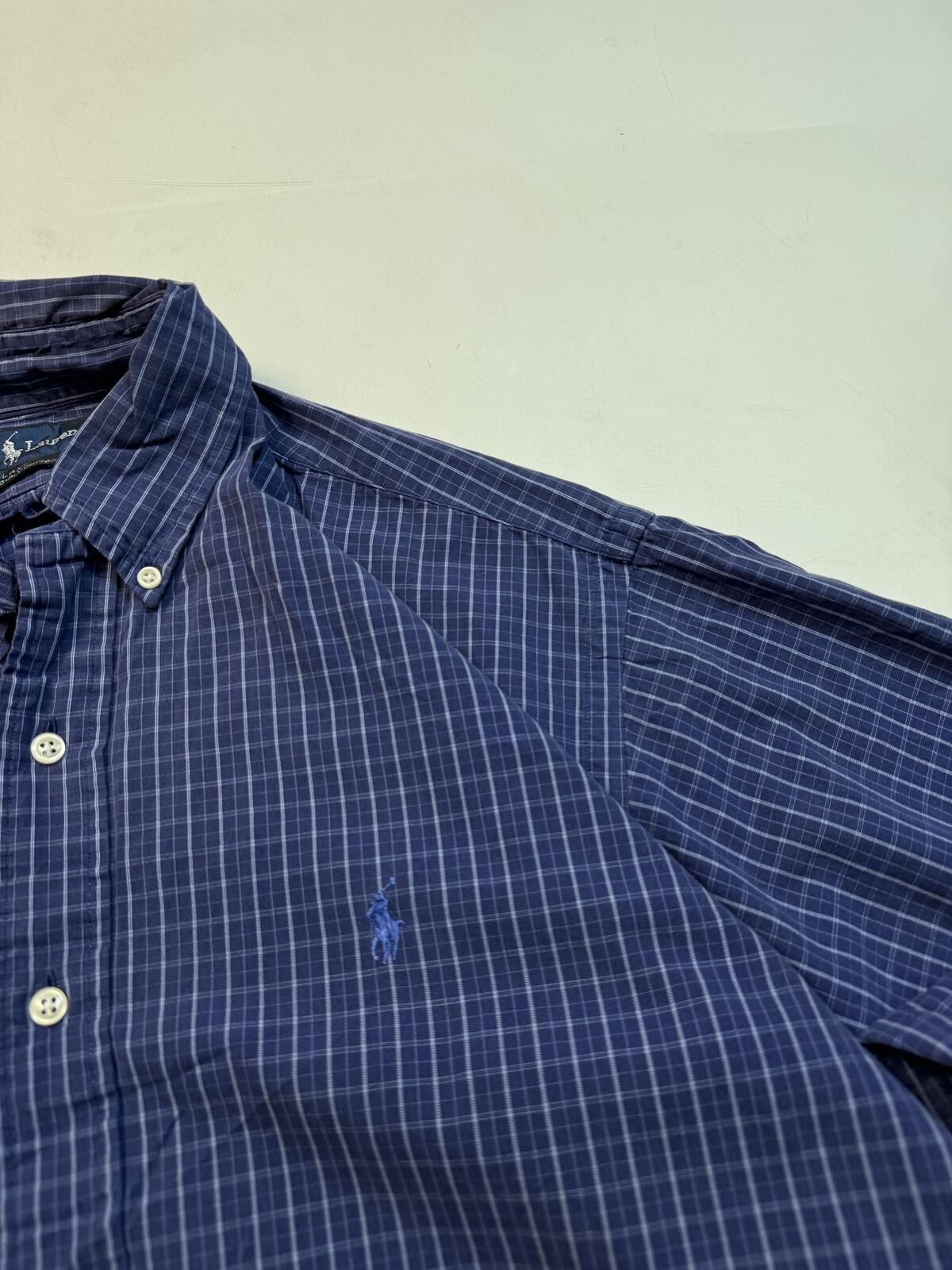 Vintage 90s Polo Ralph Lauren check button up shirt (L)