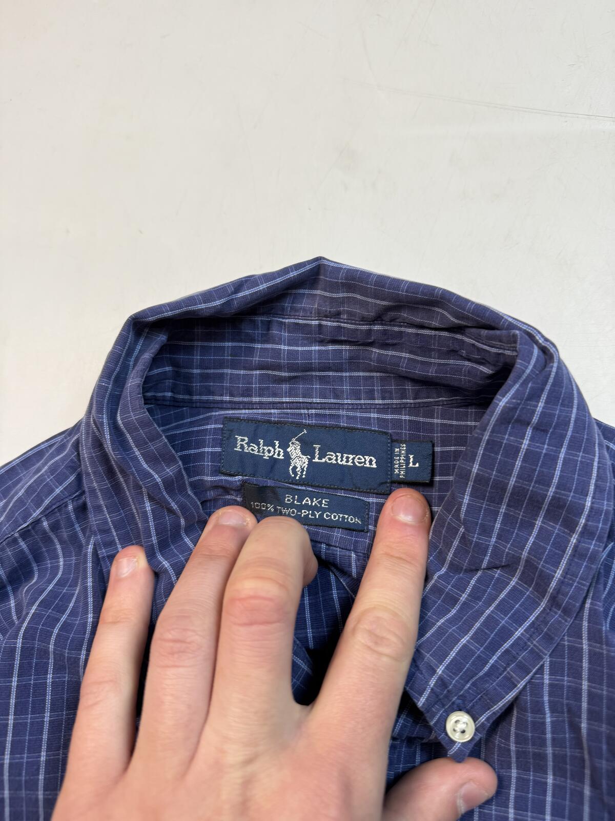 Vintage 90s Polo Ralph Lauren check button up shirt (L)