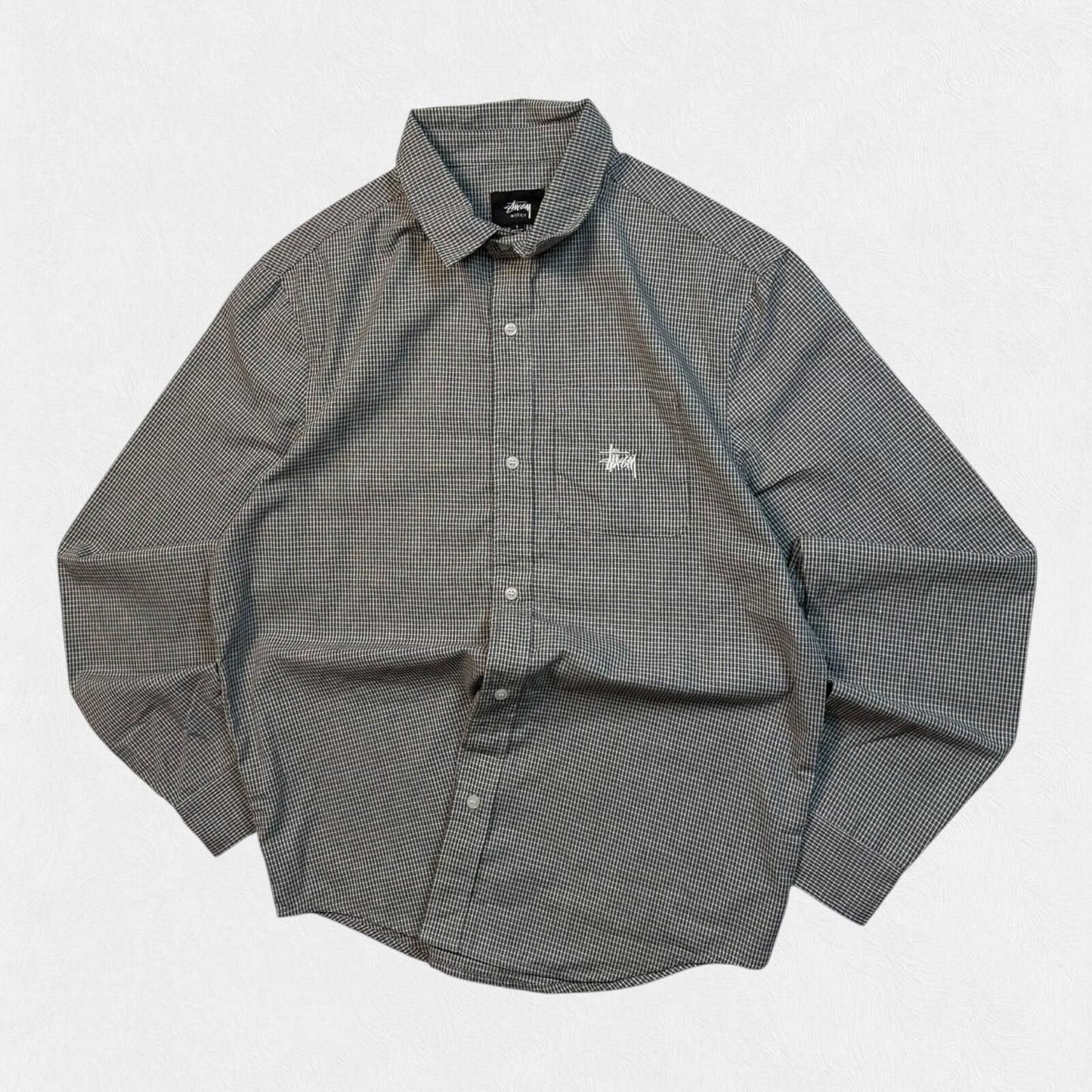 Stussy checkered button up shirt (S)