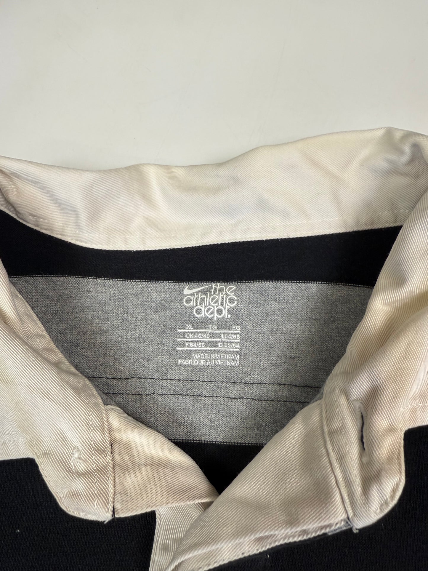 Vintage Nike mini swoosh striped rugby polo (XL)