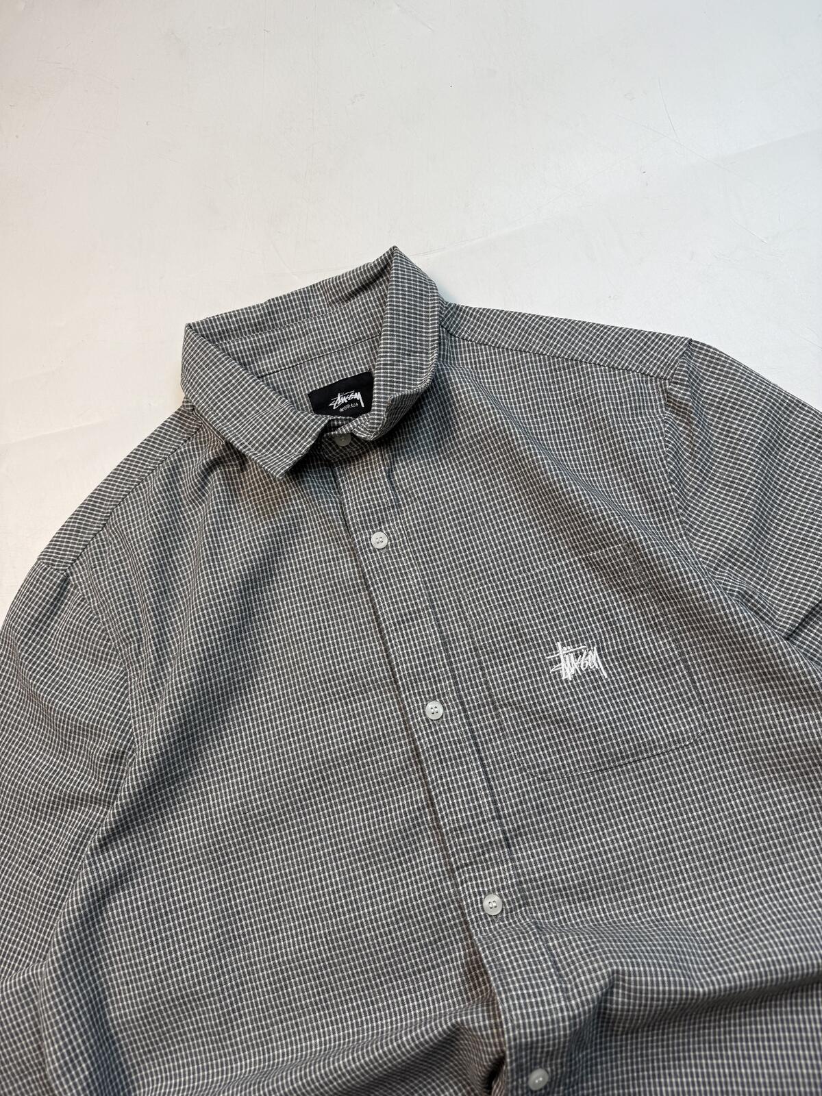 Stussy checkered button up shirt (S)