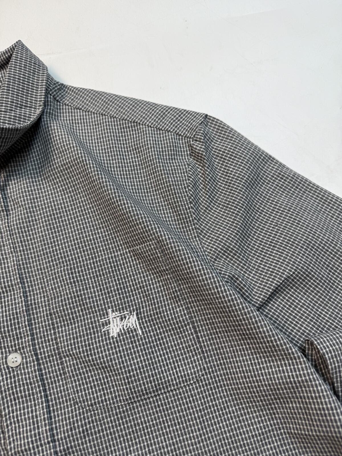 Stussy checkered button up shirt (S)