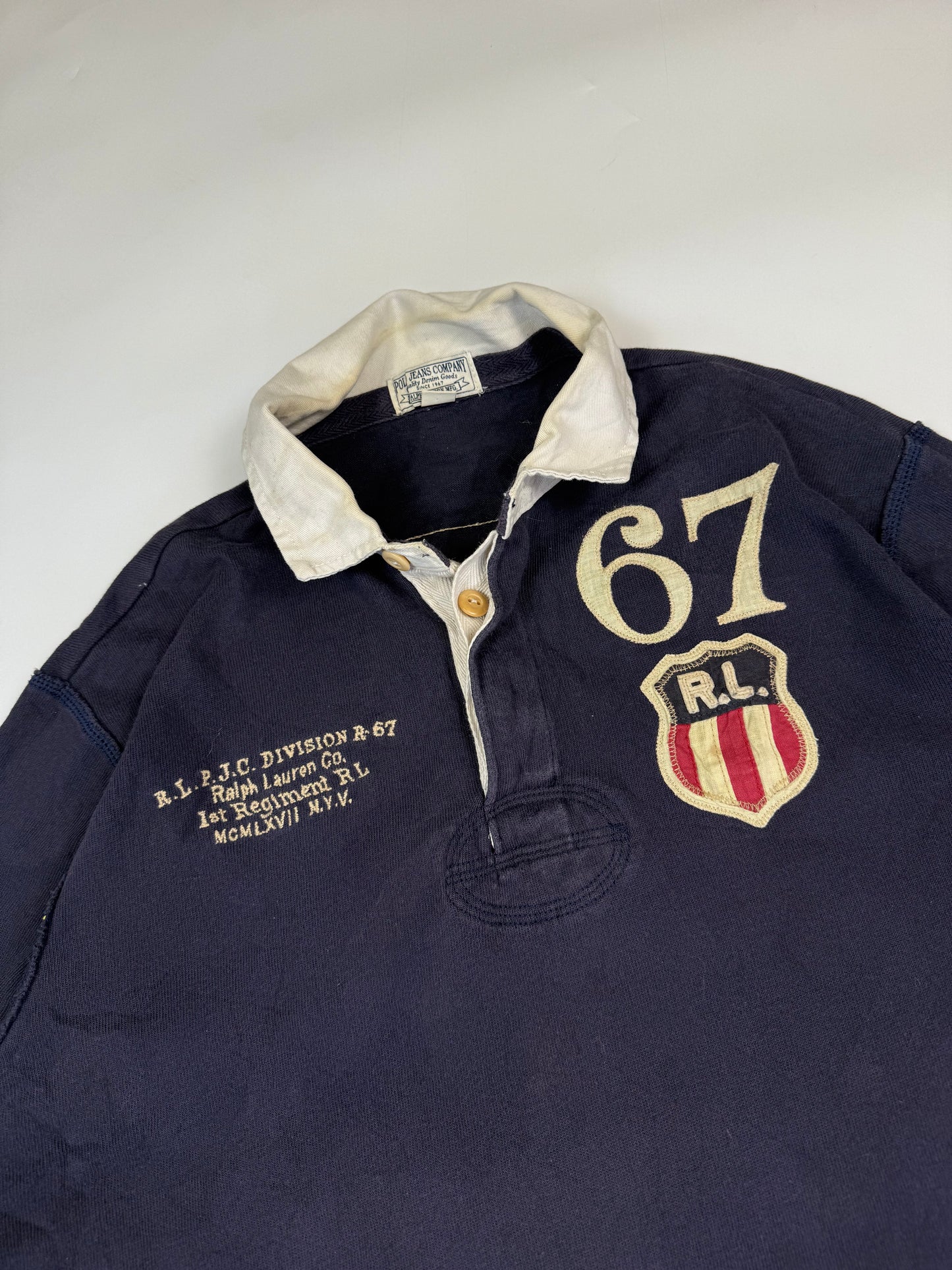 Vintage Polo Ralph Lauren jeans company rugby polo (L)