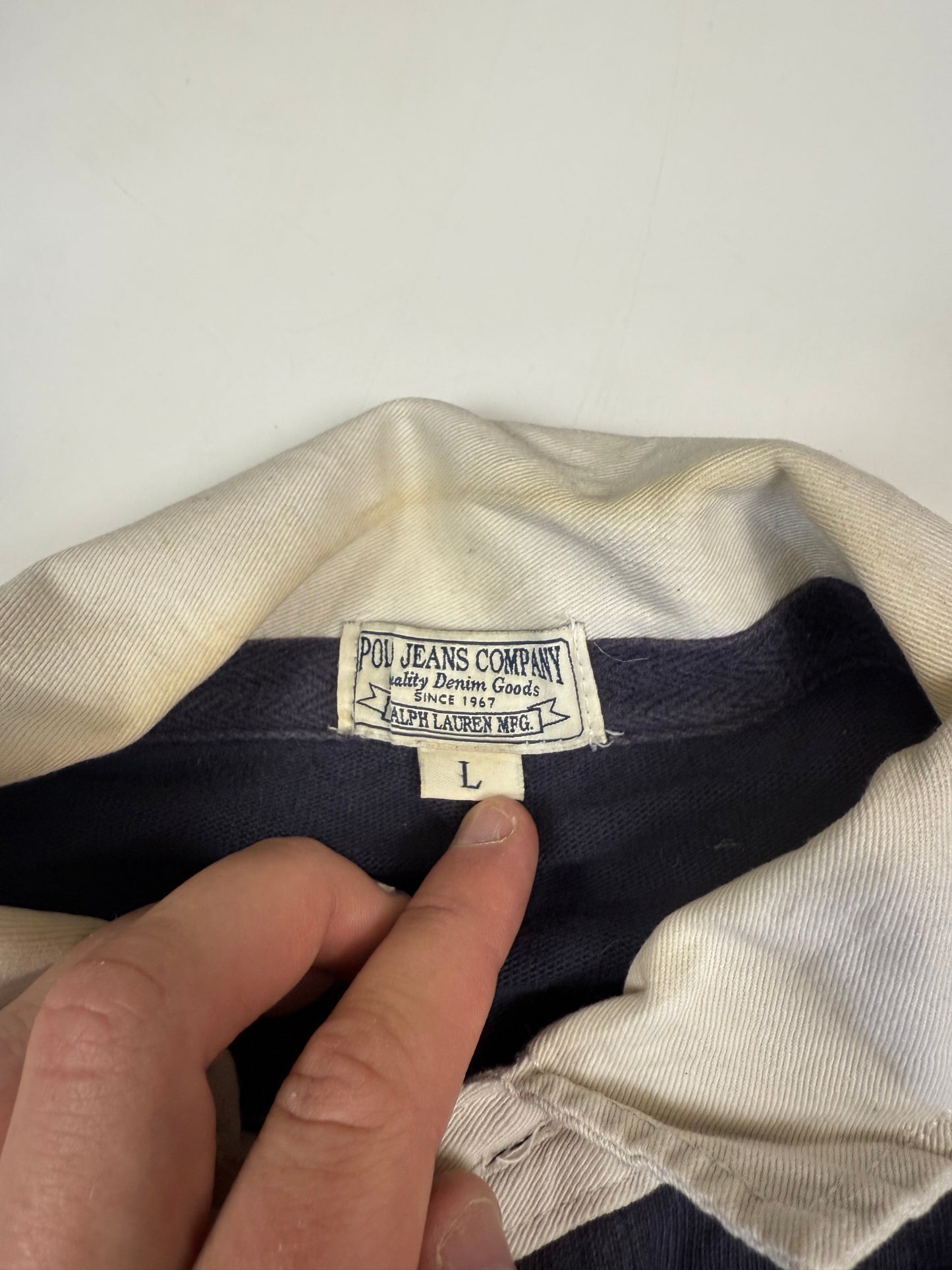 Vintage Polo Ralph Lauren jeans company rugby polo (L)